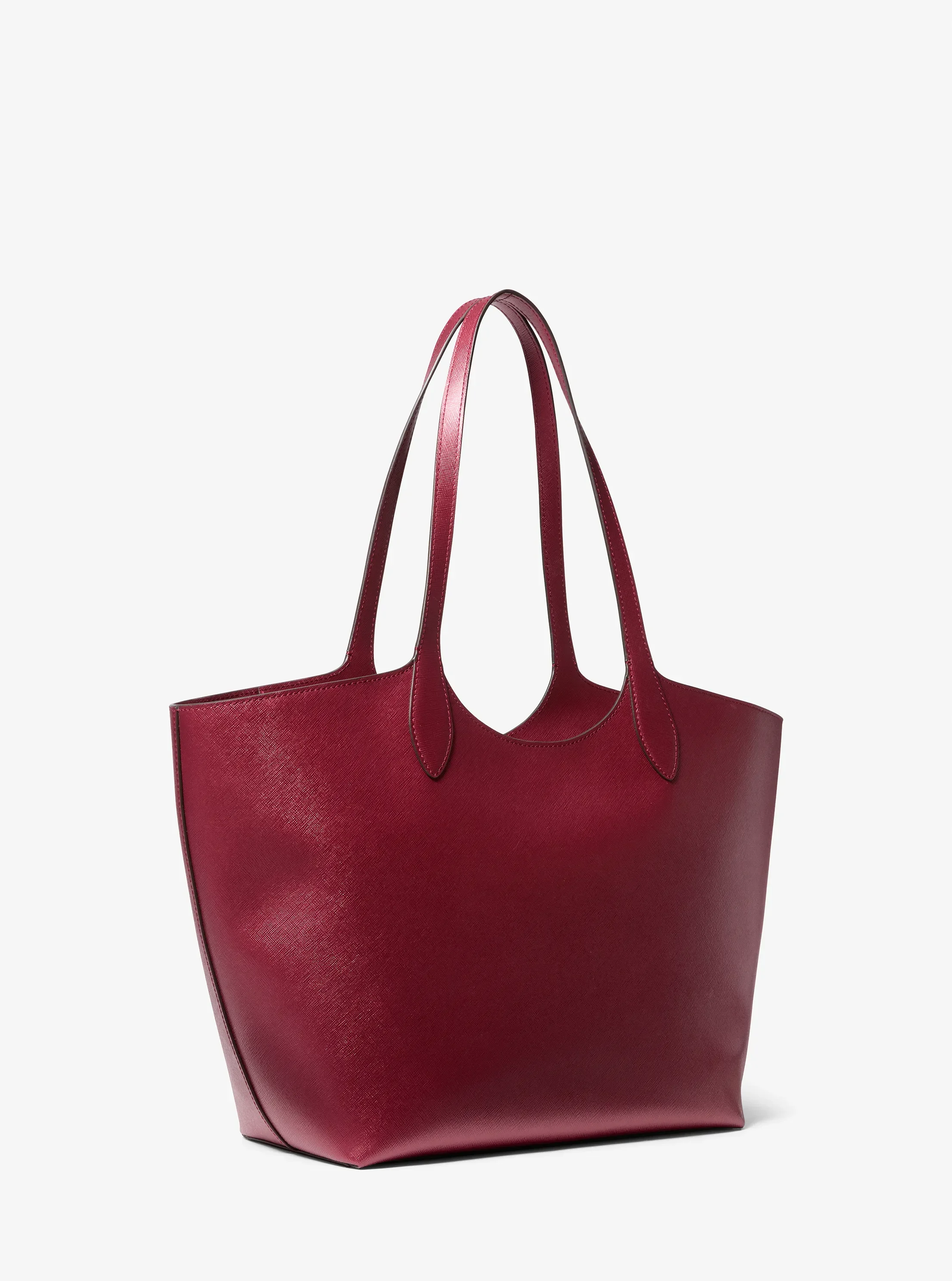 Женская сумка Michael Kors Maya Large Metallic, цвет: Тёмно-бордовый — фото 3