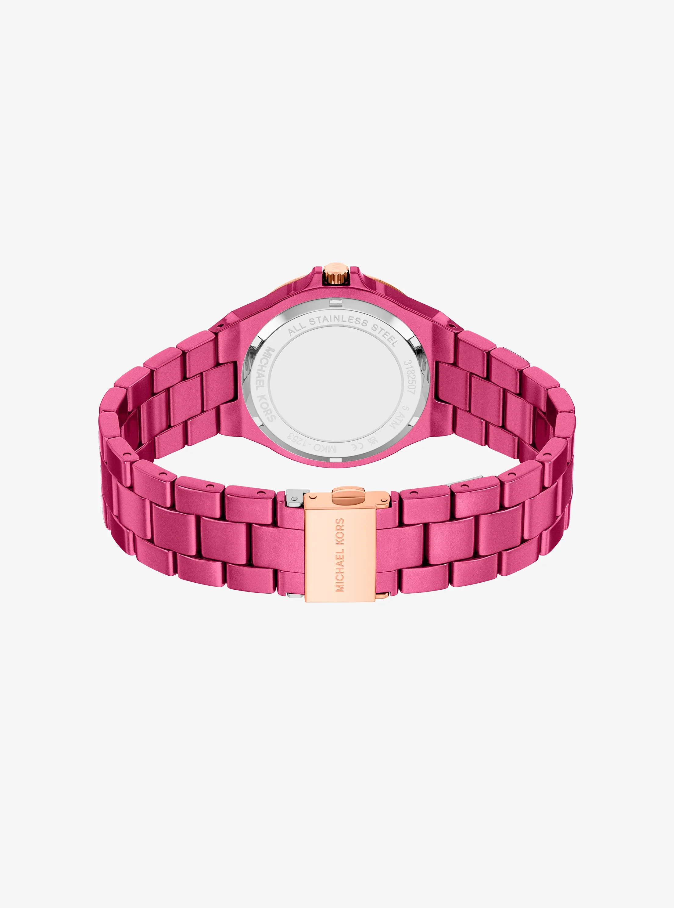 Часы Michael Kors Mini Lennox Pavé Pink-Tone Watch, цвет: Розовое золото — фото 4
