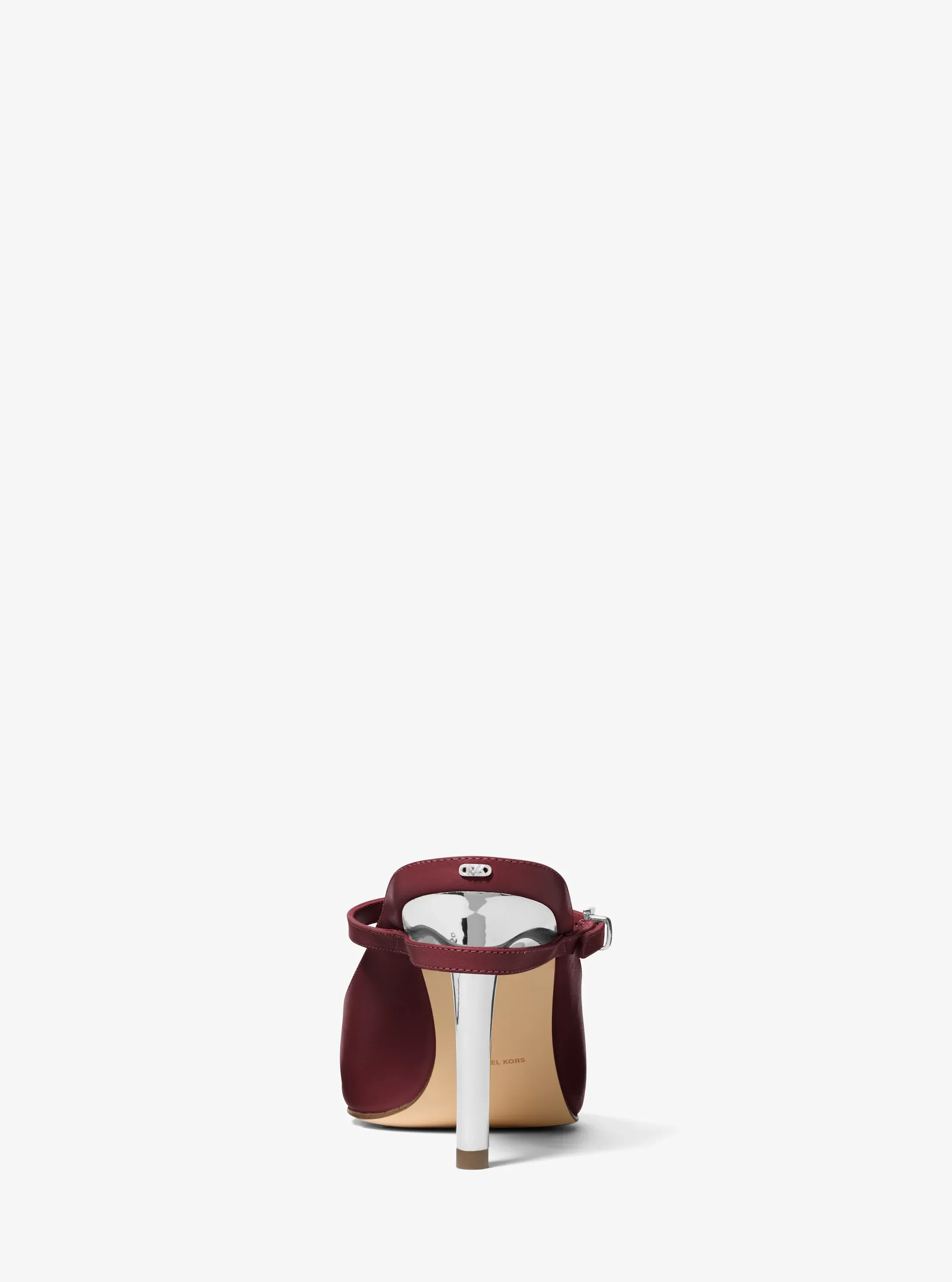 Женские сабо Michael Kors Kasia Leather High Mule Pump, цвет: Тёмно-бордовый — фото 3