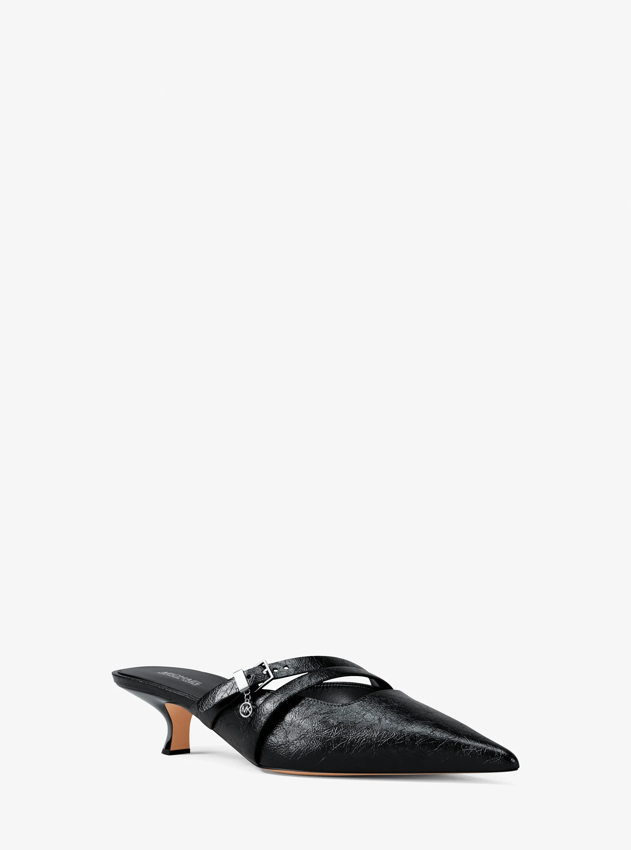 Сабо Michael Kors Yvette Crackled Kitten Mule, цвет: Чёрный
