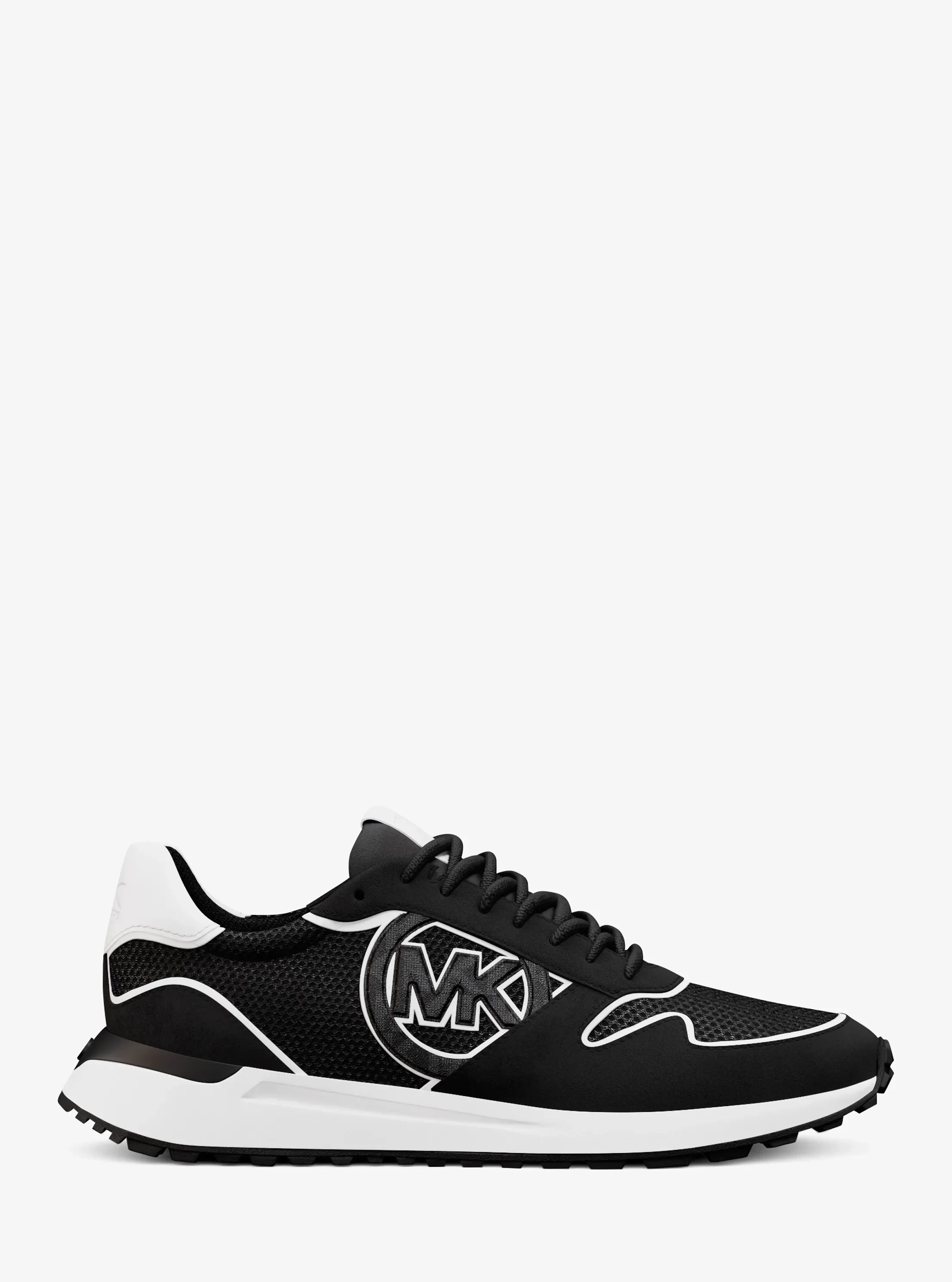 Кроссовки Michael Kors Dax Mixed-Media Trainer, цвет: Чёрный — фото 2
