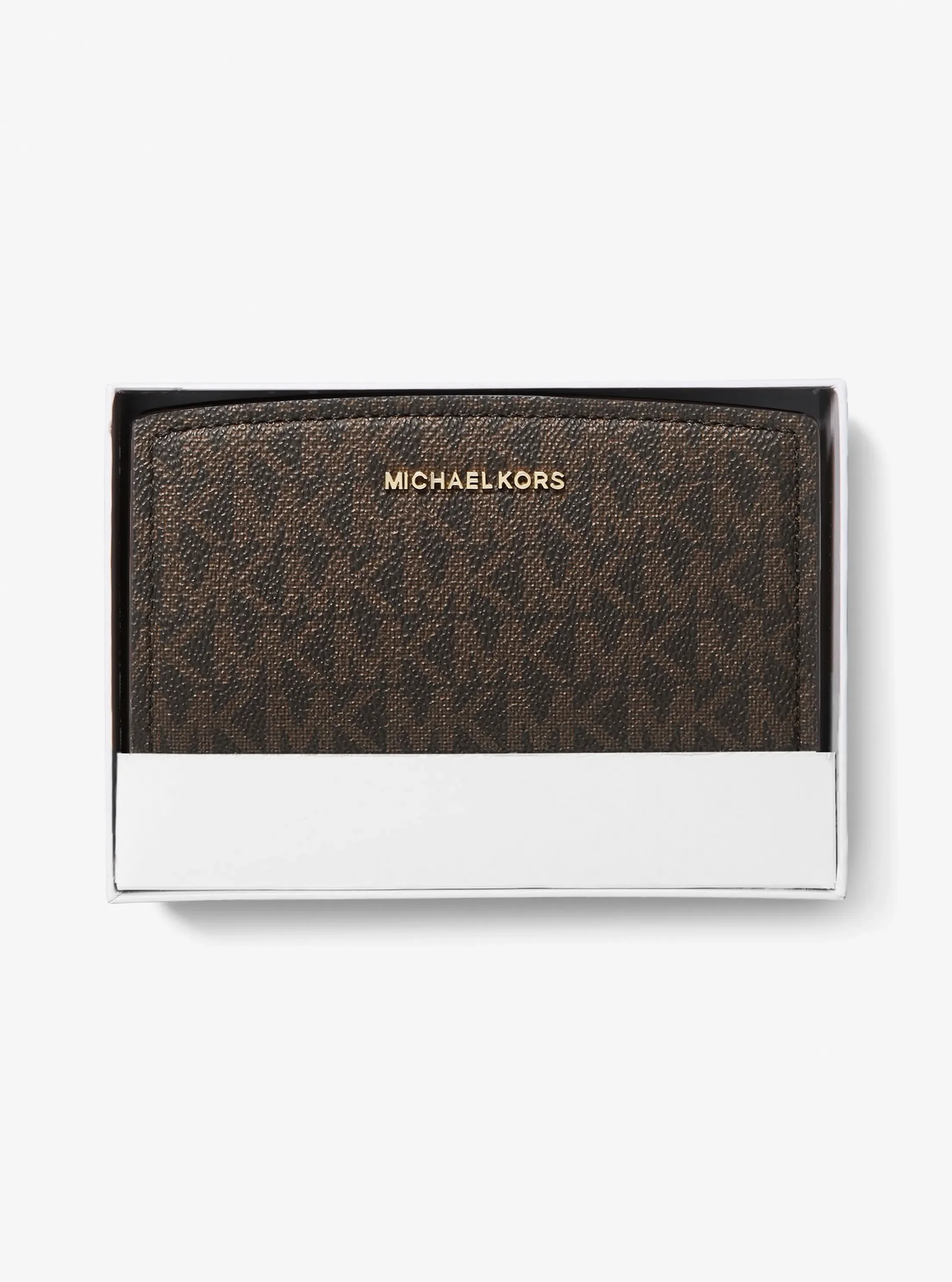 Женский кошелёк Michael Kors Bryant Medium Signature Logo Wallet, цвет: Коричневый — фото 4