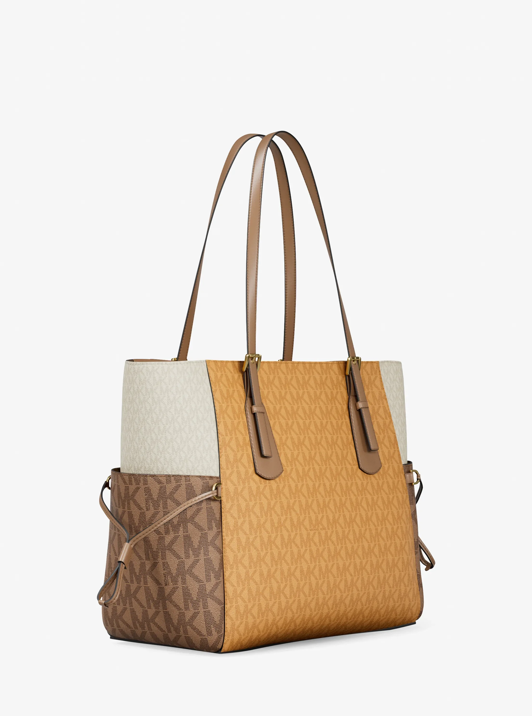 Michael Kors Voyager Large Color-Block Signature Logo Tote Bag — фото 5