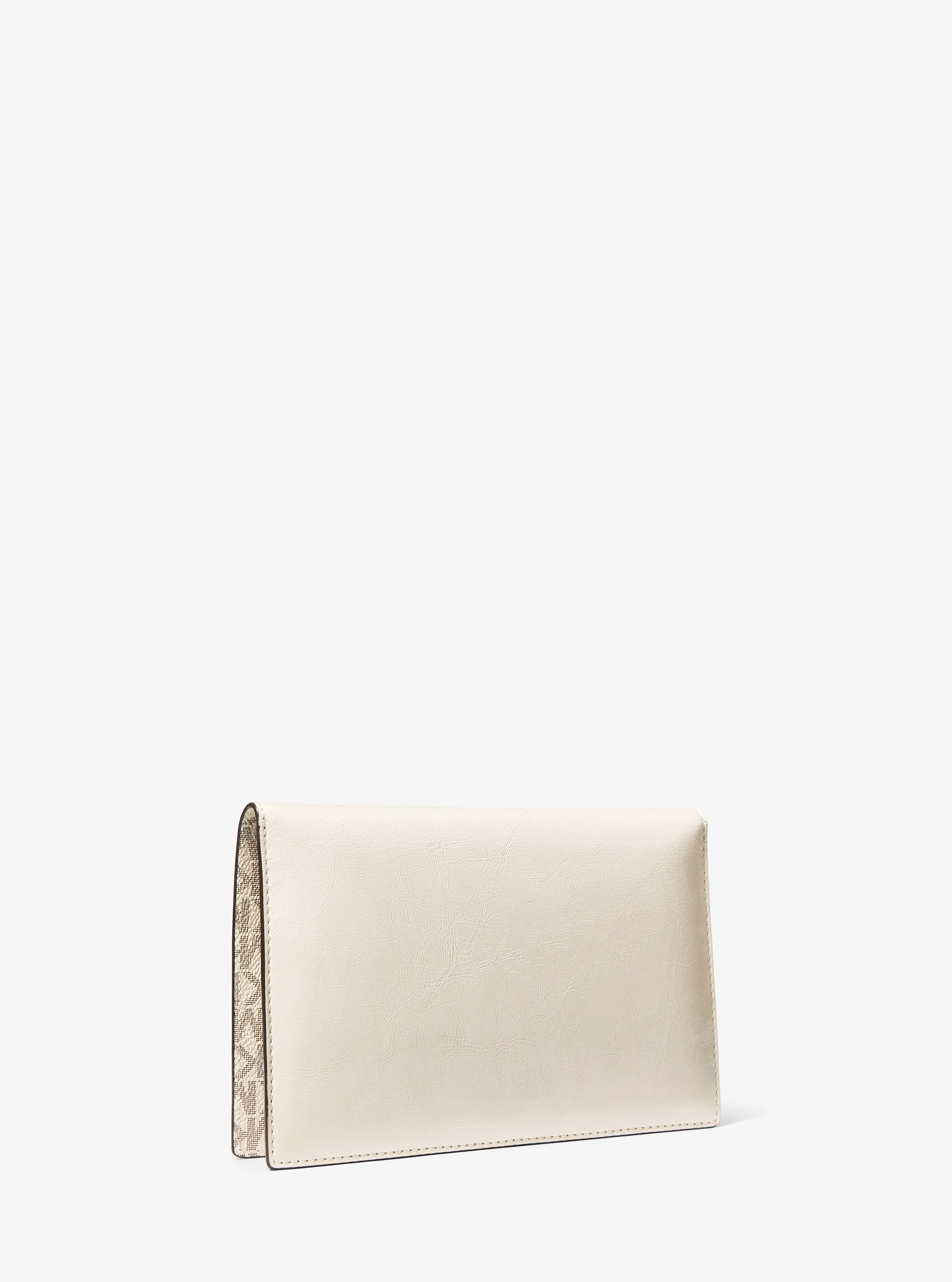 Женская сумка Michael Kors Jet Set Travel Small Smooth and Signature Logo 2-in-1 Clutch, цвет: Кремовый — фото 3