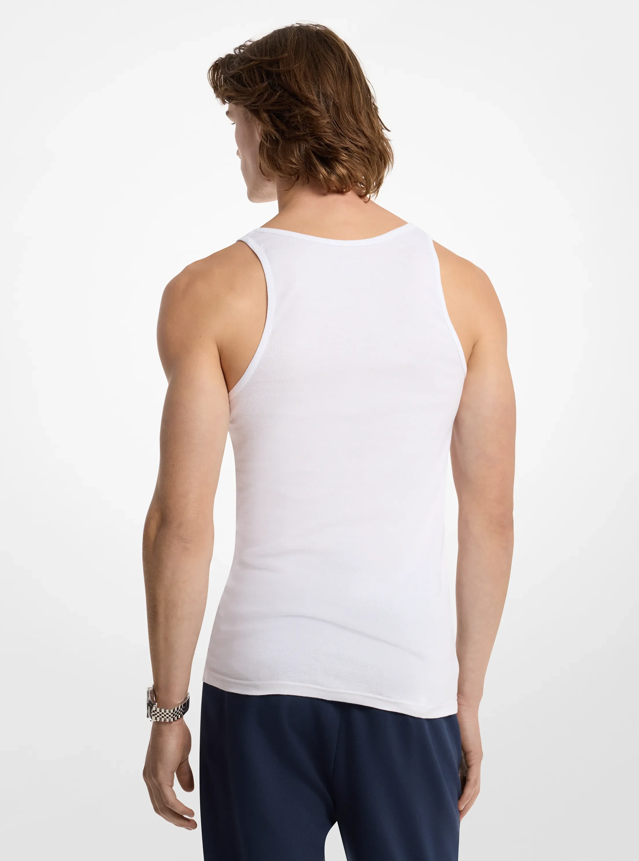 Топы Michael Kors 3-Pack Cotton Tank Top, цвет: Белый — фото 2