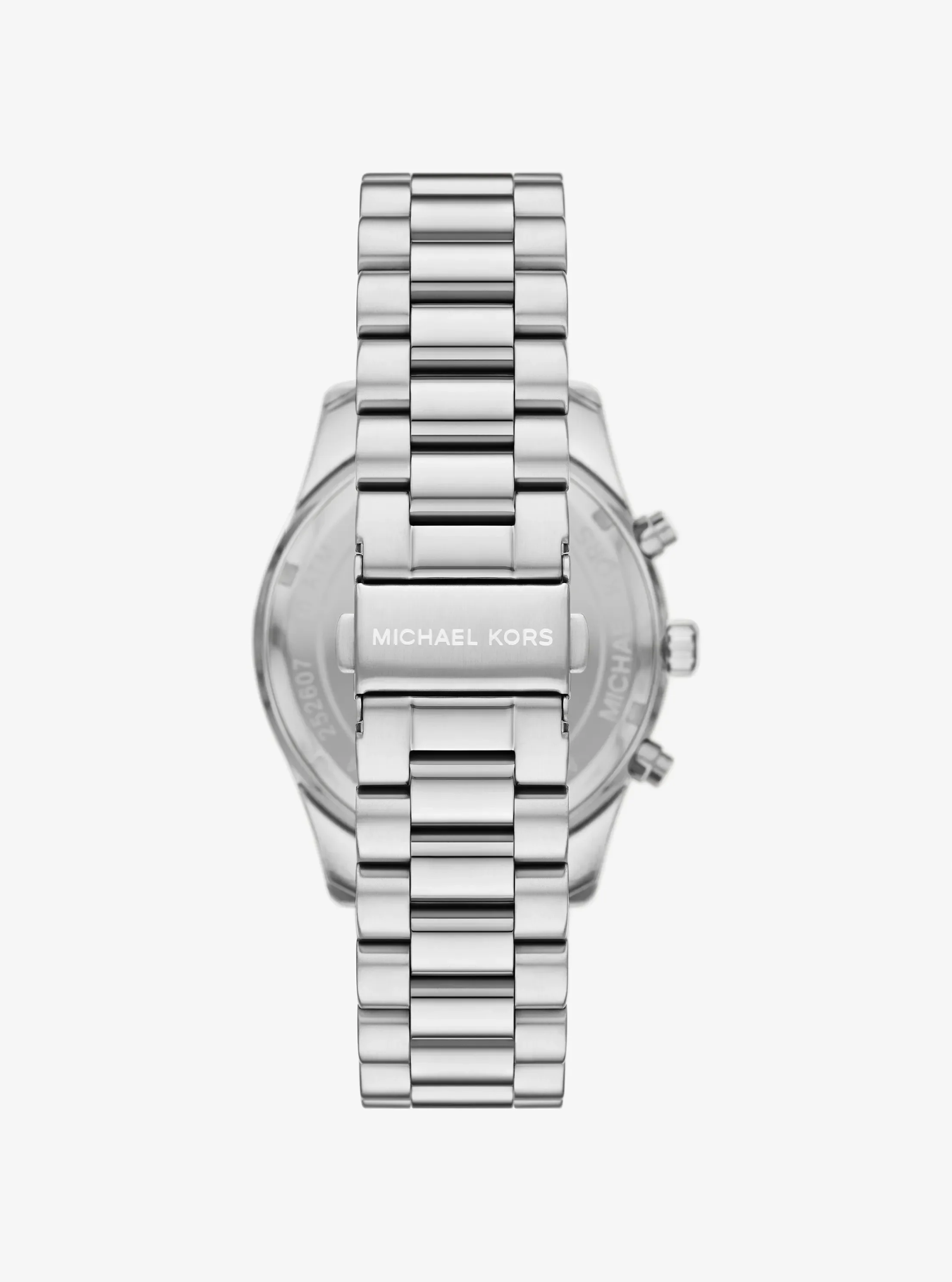 Часы Michael Kors Oversized Lexington Silver-Tone Watch, цвет: Серебряный — фото 3