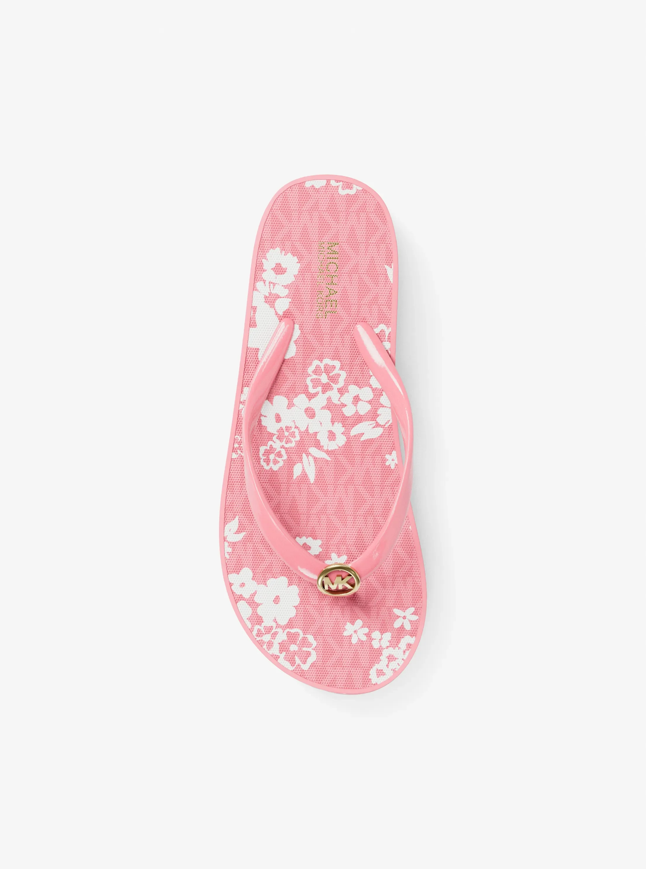 Сандалии Michael Kors Bedford Printed Signature Logo Flip Flop, цвет: Carnation — фото 5