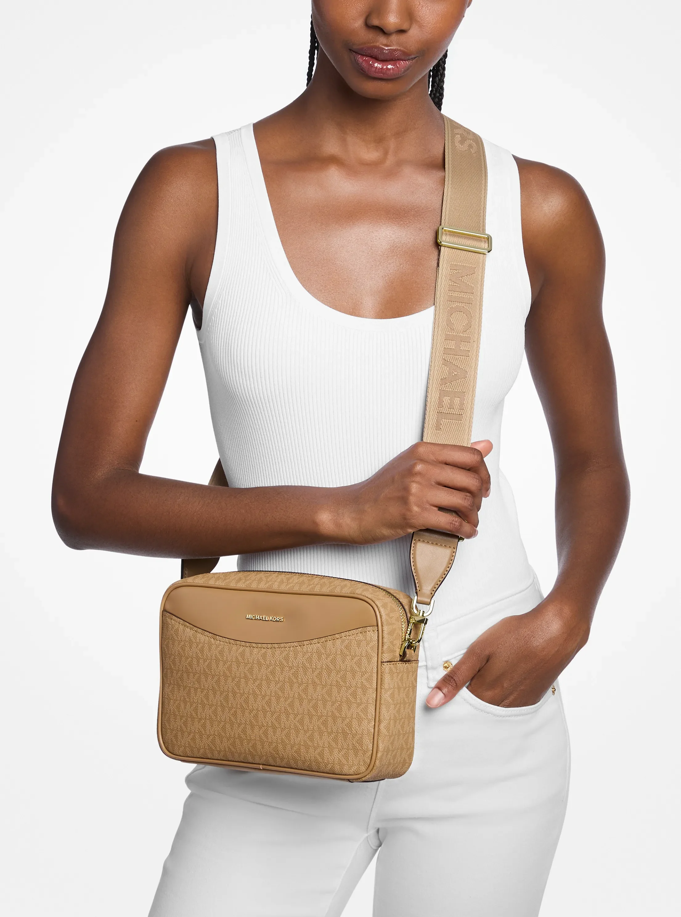 Michael Kors Bev Large Signature Logo Crossbody Bag — фото 4