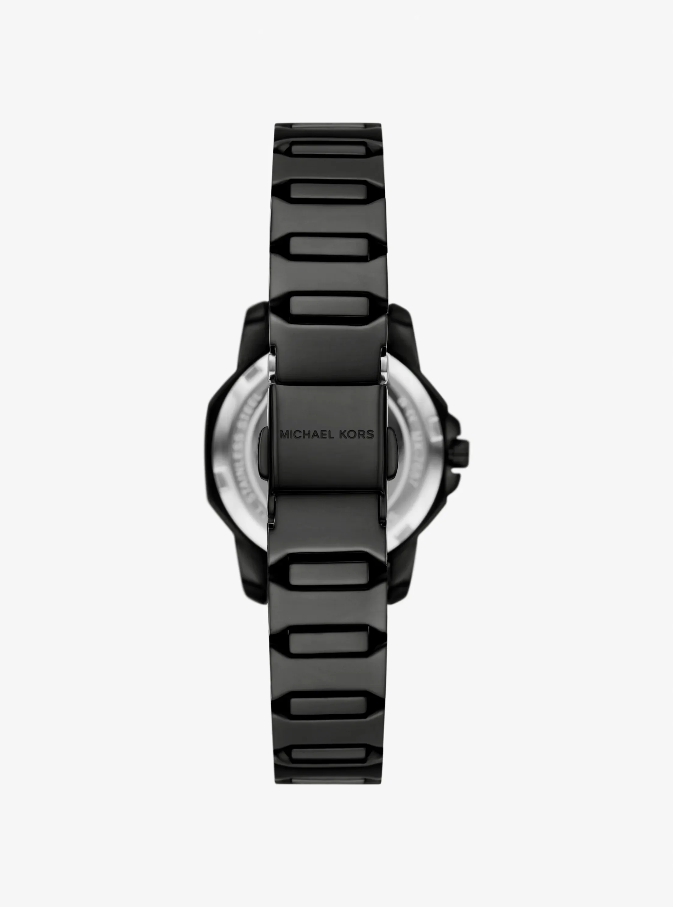 Женские часы Michael Kors Petite Prescott Baguette Black-Tone Watch, цвет: Чёрный — фото 3