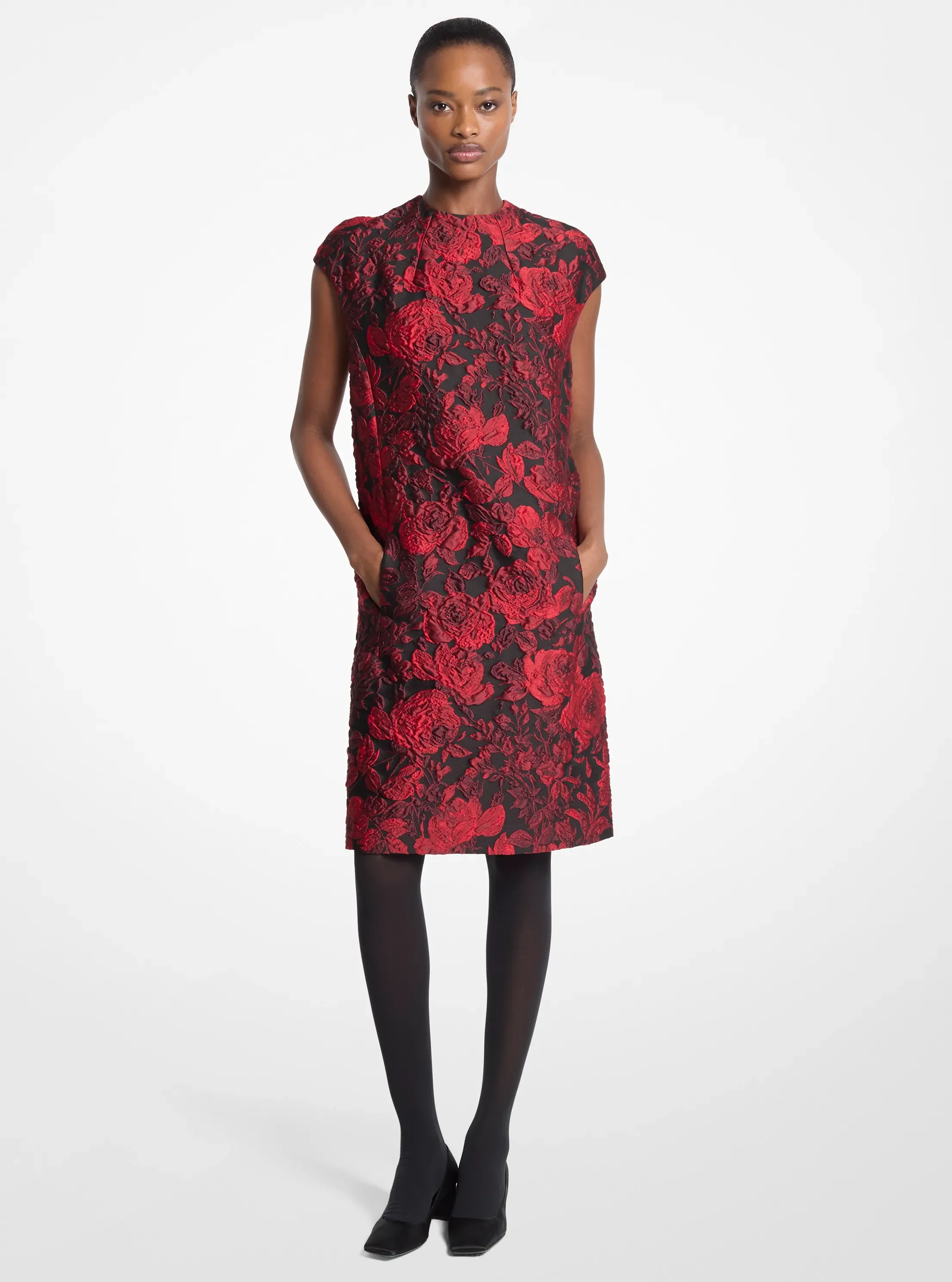 Michael Kors Rose Jacquard Shift Dress