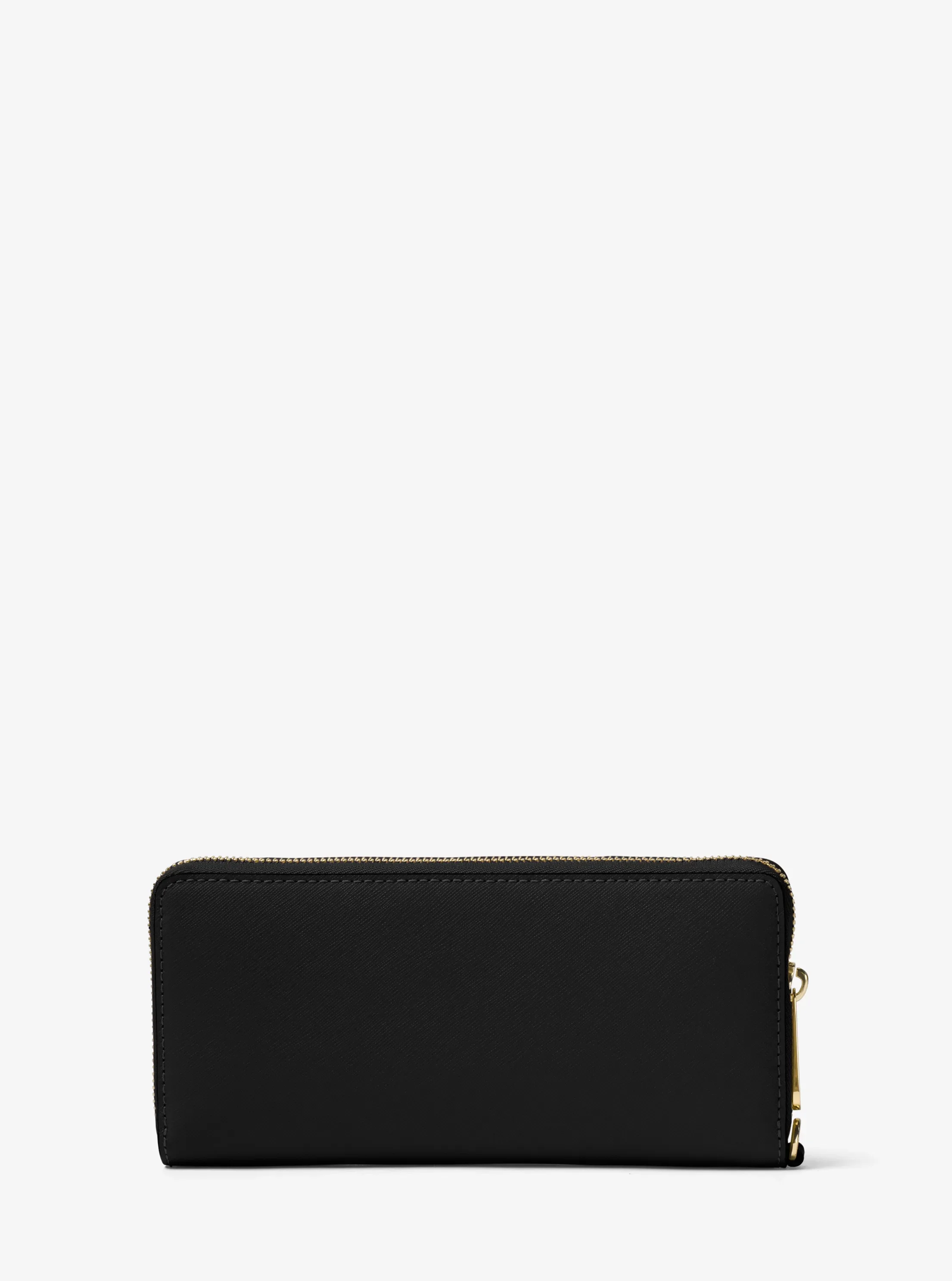 Женская сумка Michael Kors Leather Continental Wristlet, цвет: Чёрный — фото 3