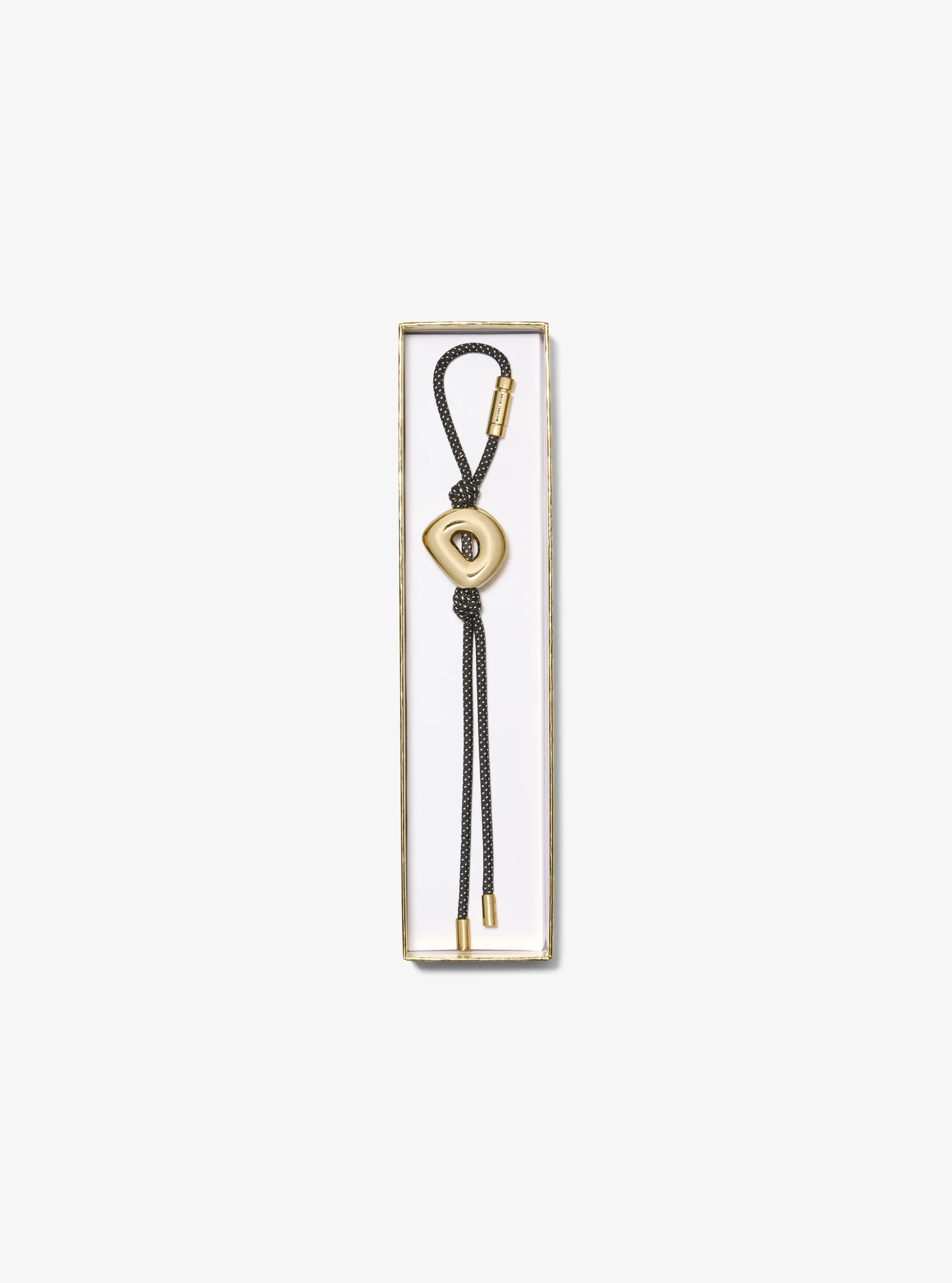 Женские брелоки Michael Kors Initial Gold-Tone and Speckled Cord Bag Charm — фото 2