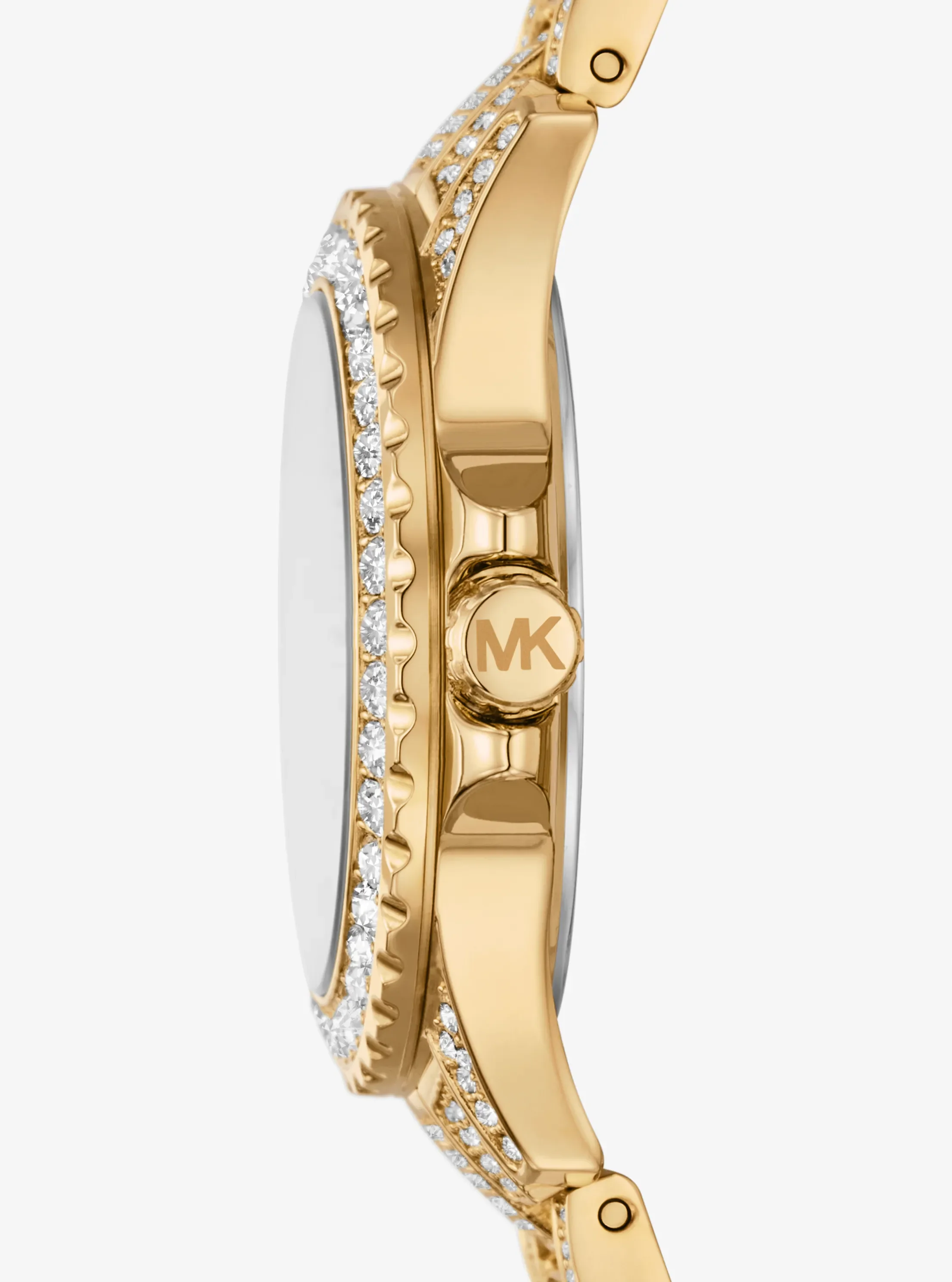 Часы Michael Kors Mini Everest Pavé Gold-Tone Watch, цвет: Золотой — фото 2