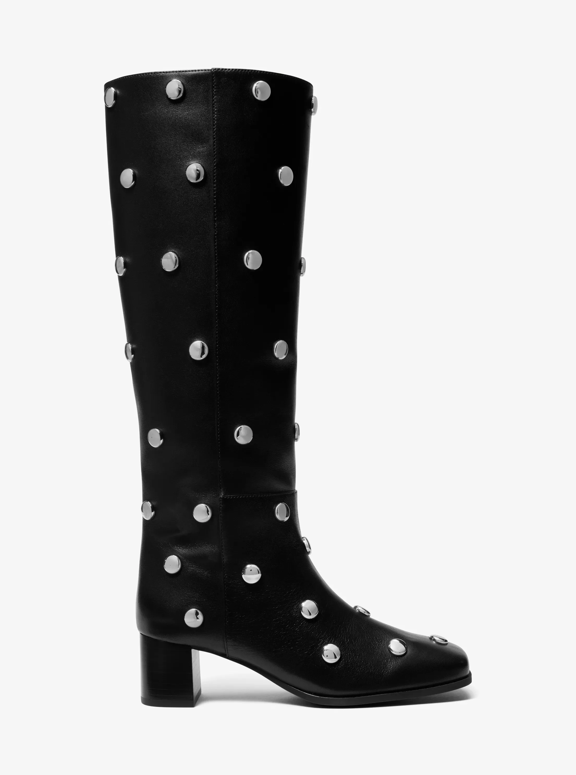 Женские ботинки Michael Kors Matilda Flex Studded Leather Boot, цвет: Чёрный — фото 2