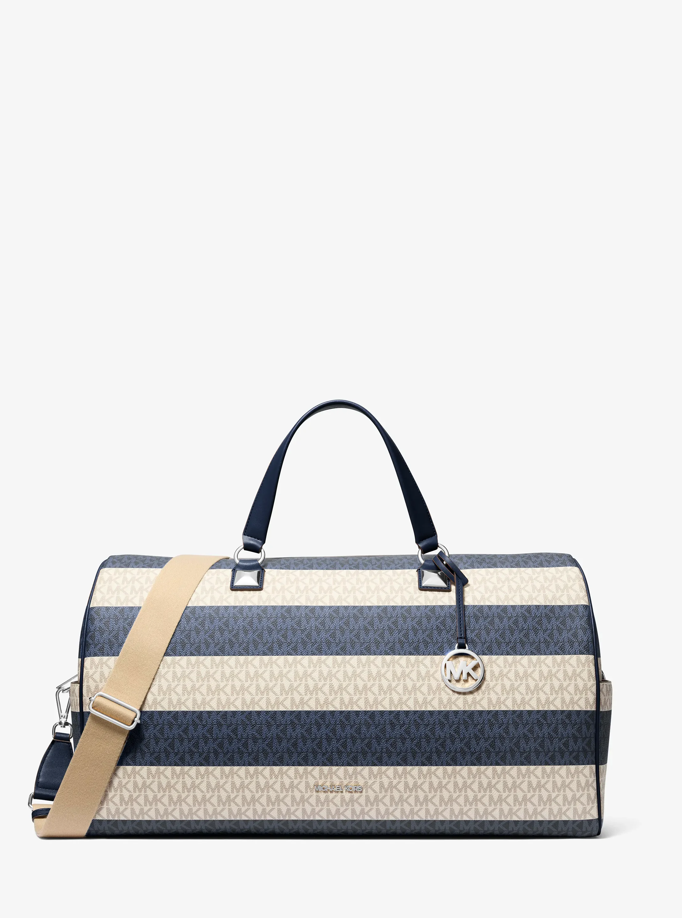 Сумки Michael Kors Grayson Extra-Large Striped Signature Logo Weekender