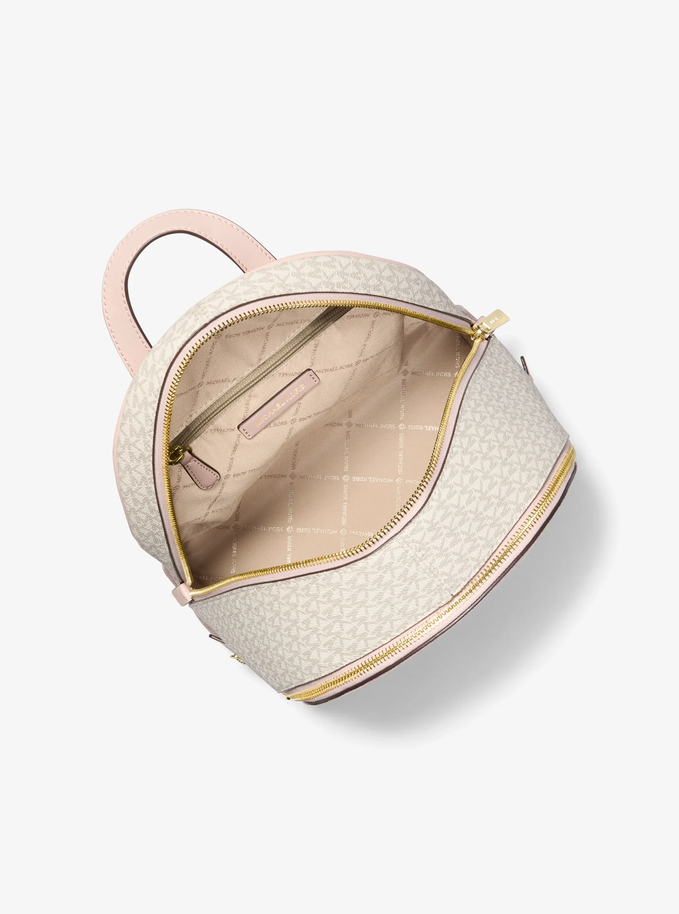 Michael Kors Rhea Medium Color-Block Signature Logo Backpack — фото 2