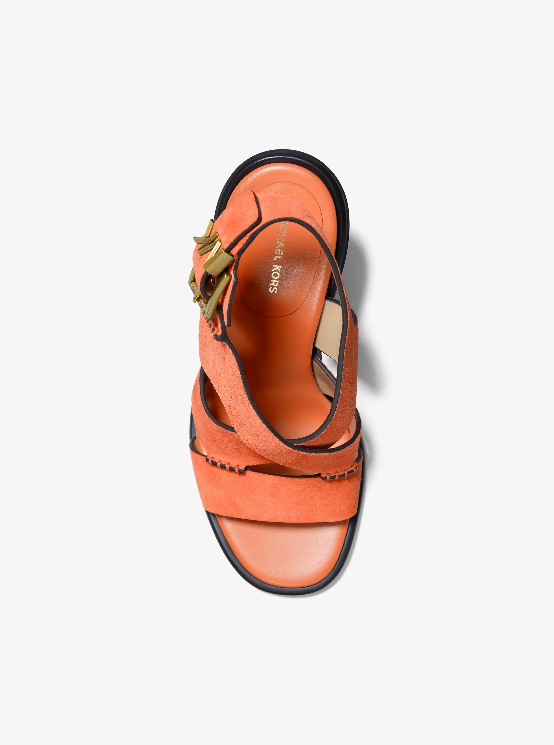 Сандалии Michael Kors Raven Suede Block Heel Sandal, цвет: Mimosa — фото 3