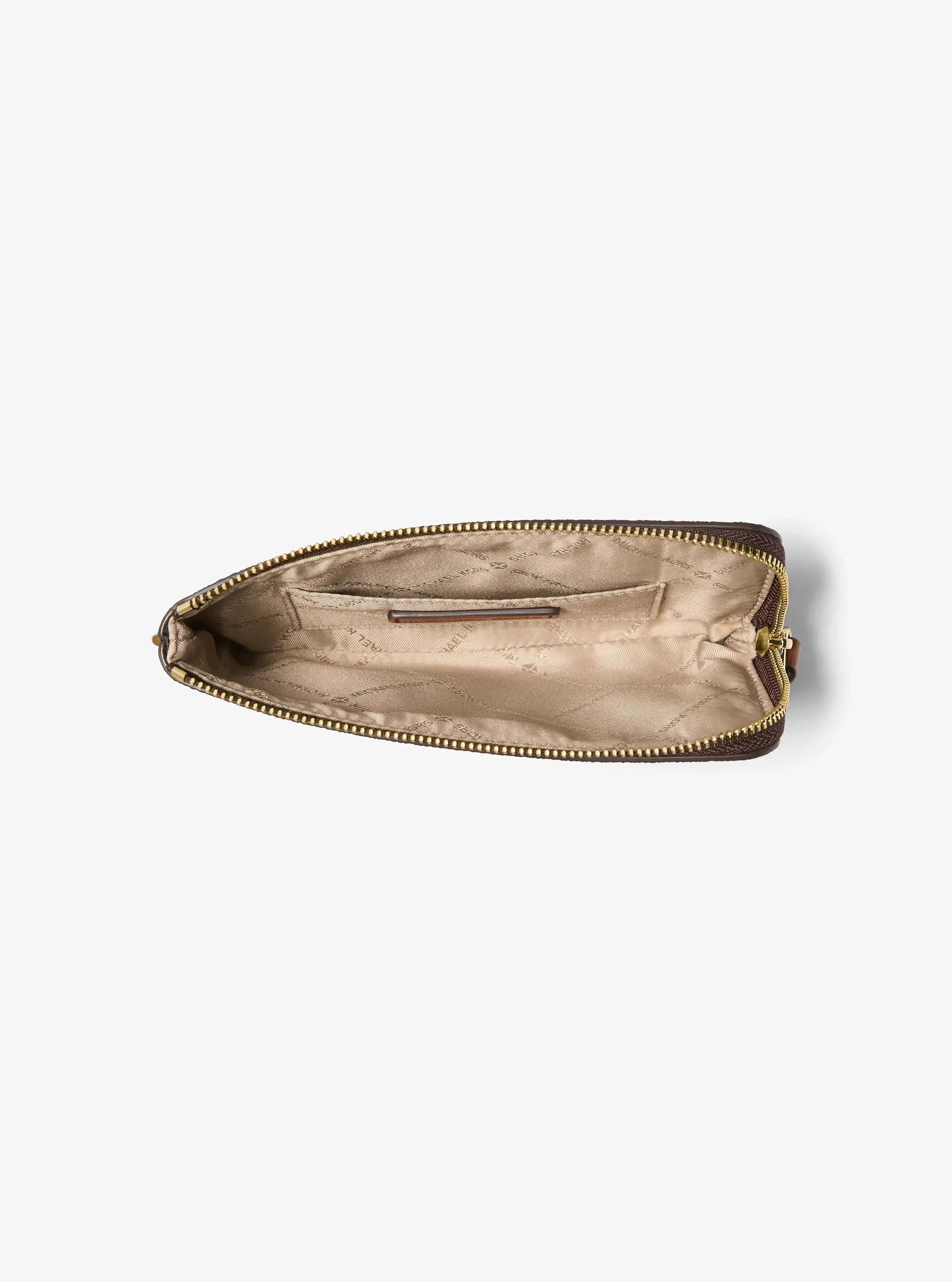 Сумка Michael Kors Jet Set Travel Small Signature Logo Wristlet, цвет: Коричневый — фото 2