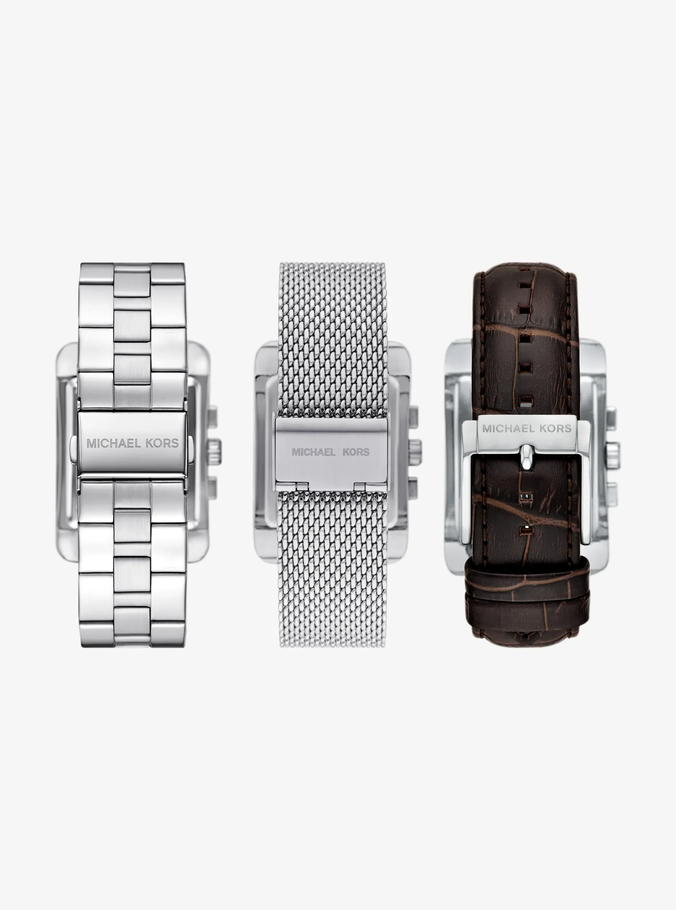 Ремешки для часов Michael Kors Monroe Silver-Tone Watch Strap Set, цвет: Серебряный — фото 3