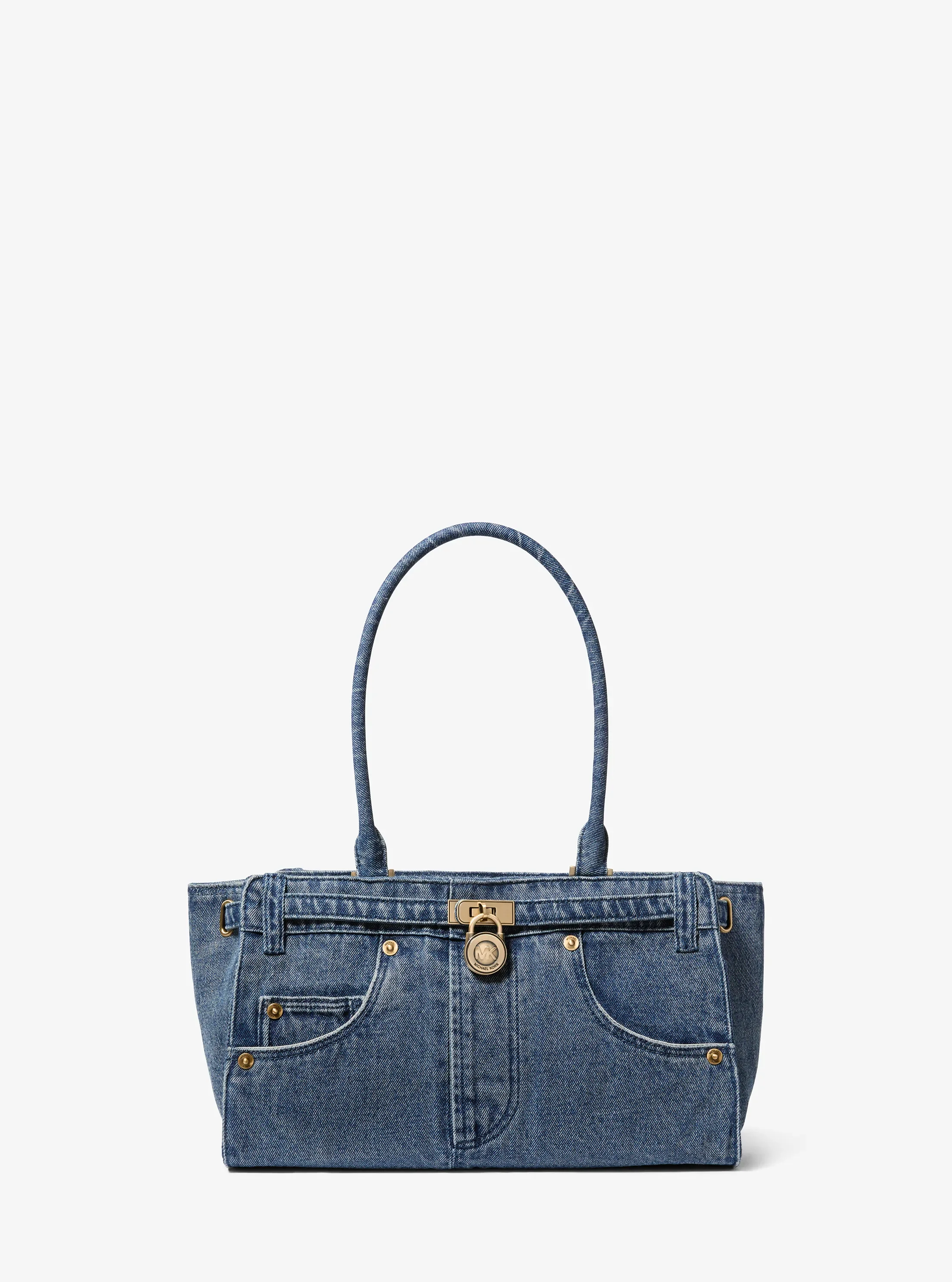 Женские сумки Michael Kors Hamilton Moderne Small Washed Denim Satchel