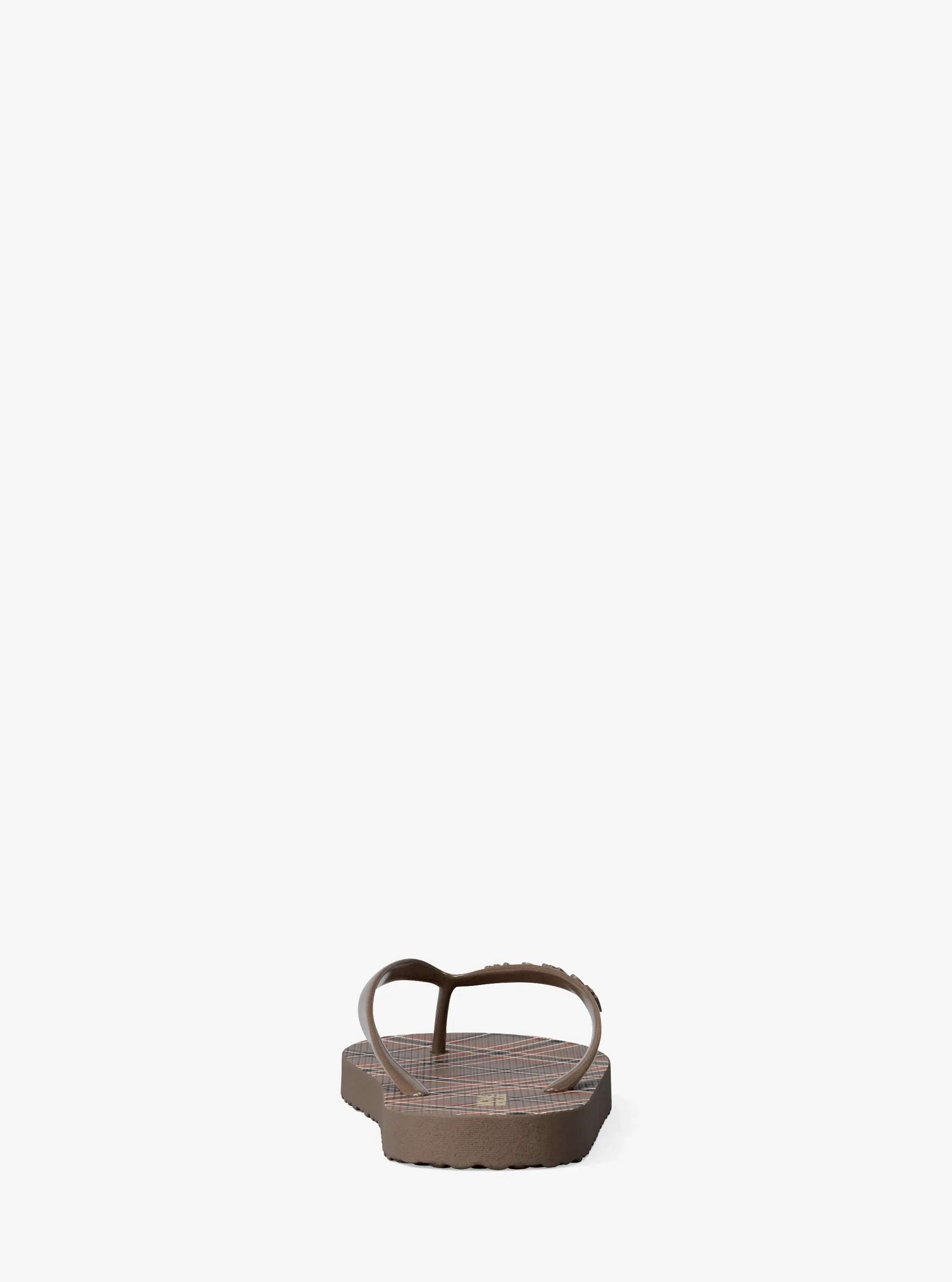 Сандалии Michael Kors Plaid Print Flip Flop, цвет: Серо-бежевый — фото 4
