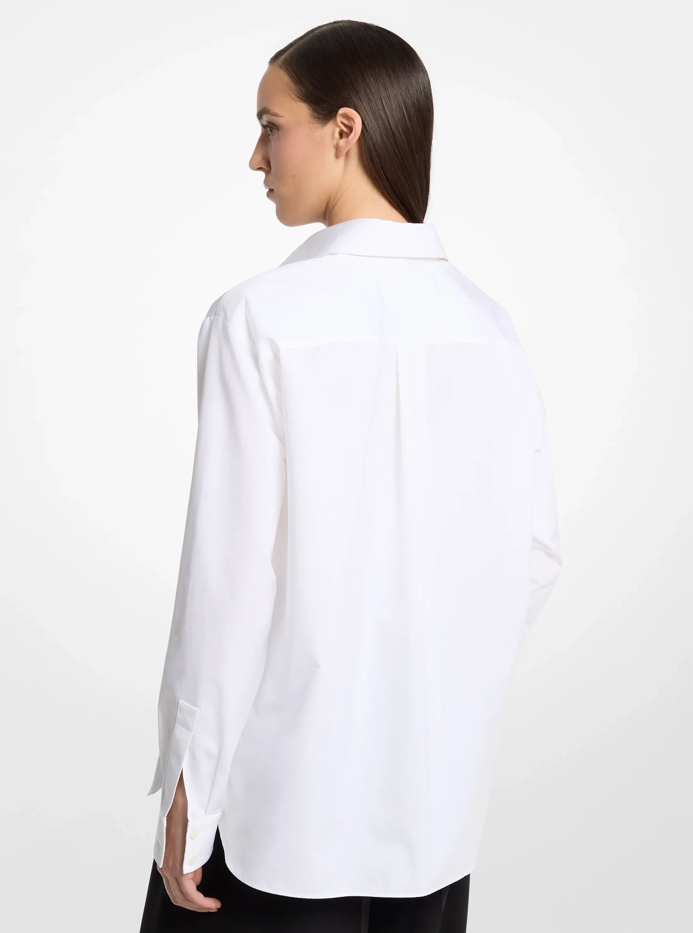 Женская рубашка Michael Kors Katia Cotton Poplin, цвет: Оптический белый — фото 2