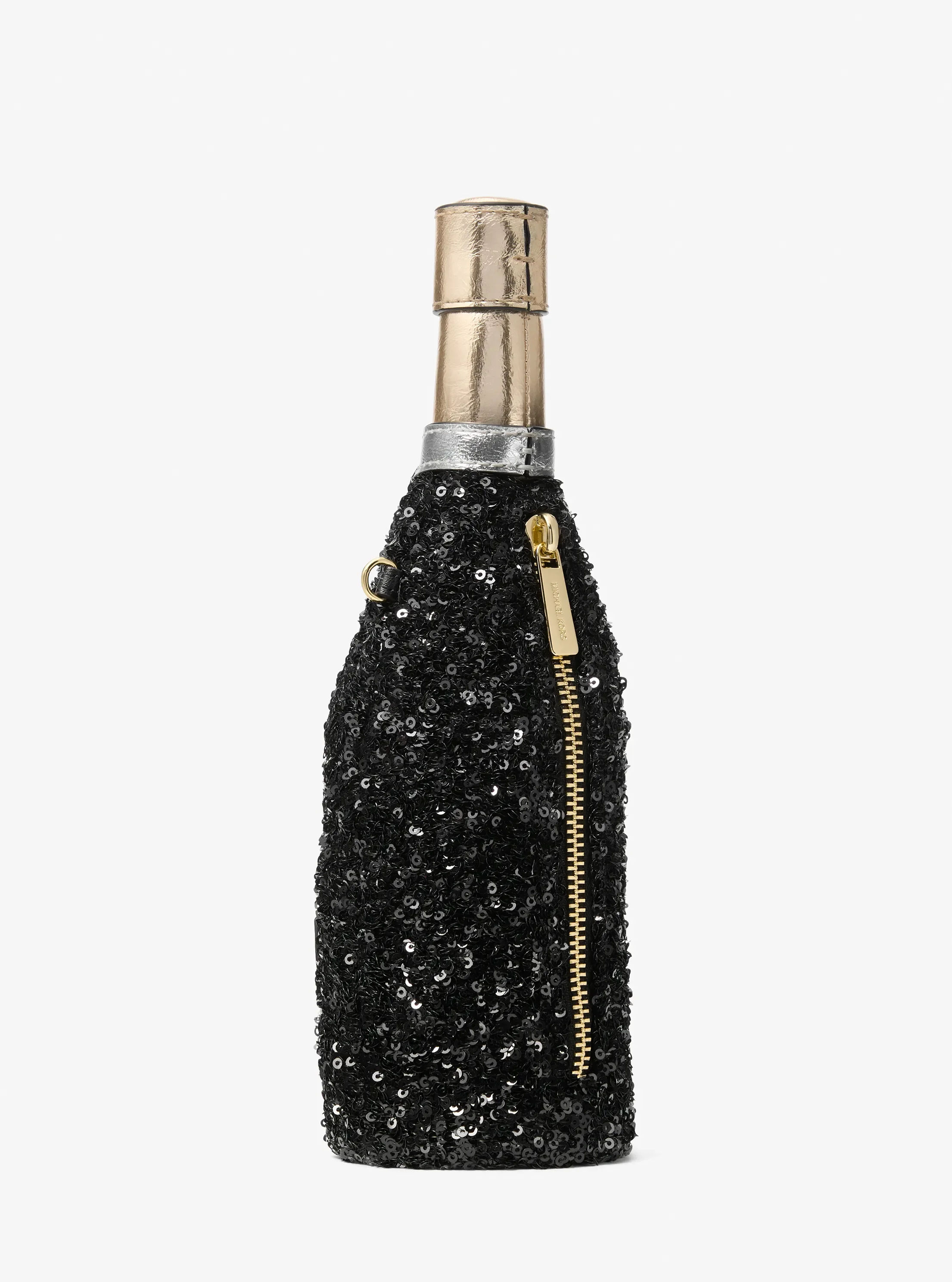 Женская сумка Michael Kors Sequined Champagne Small Crossbody, цвет: Чёрный — фото 3
