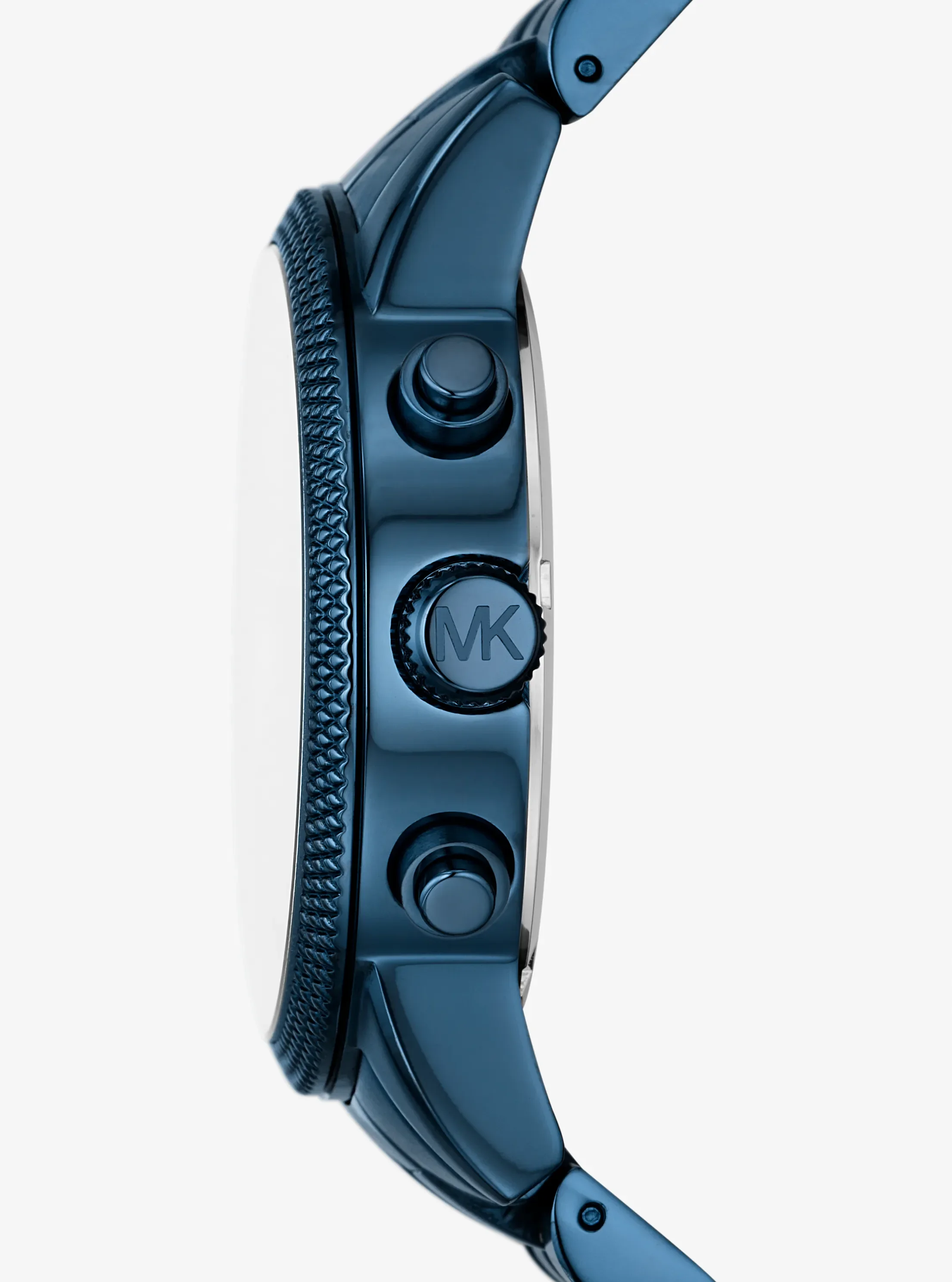 Часы Michael Kors Oversized Hutton Blue-Tone Watch, цвет: Тёмно-синий — фото 2