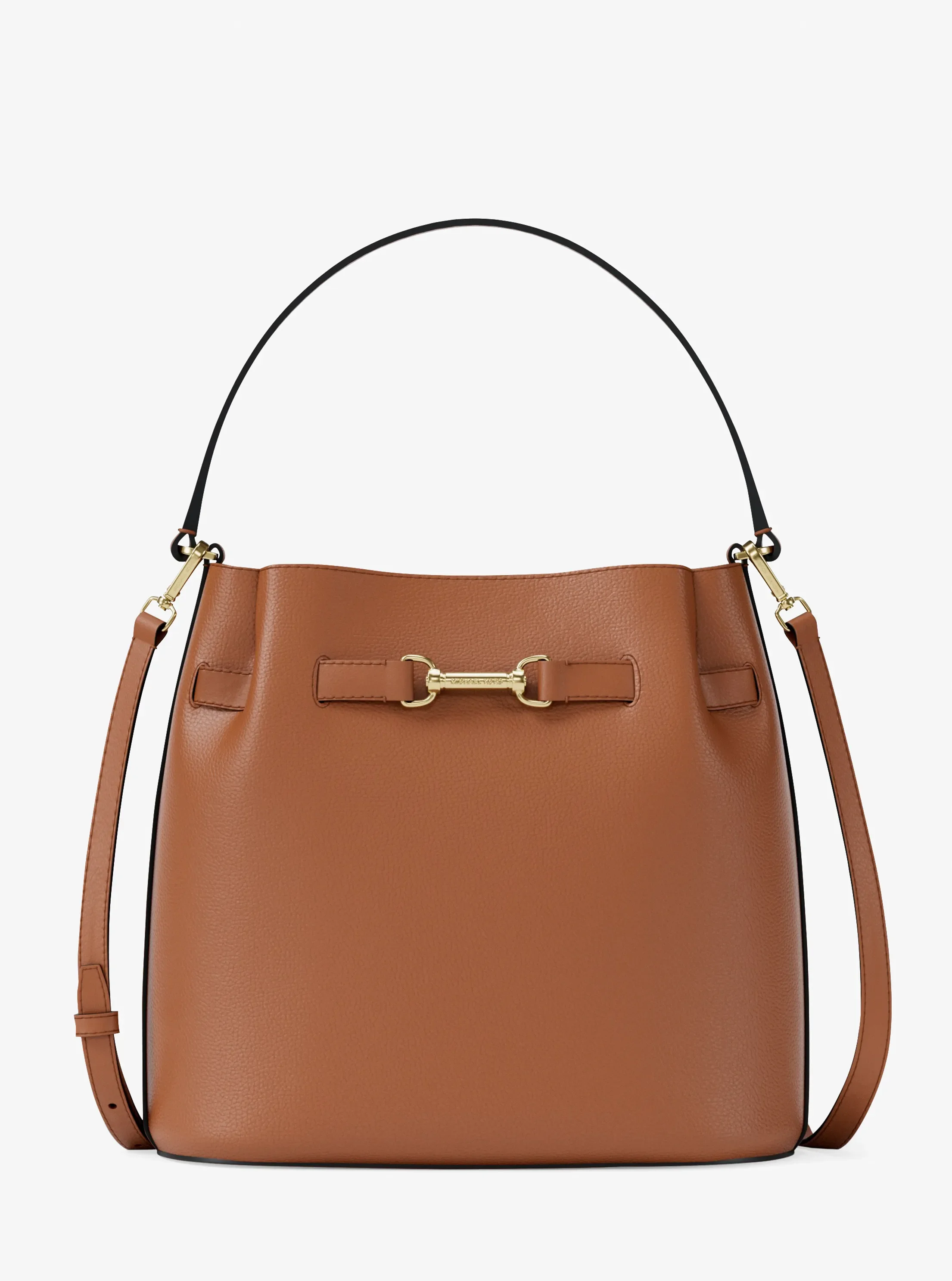 Michael Kors Carson Medium Pebbled Leather Convertible Bucket Crossbody Bag
