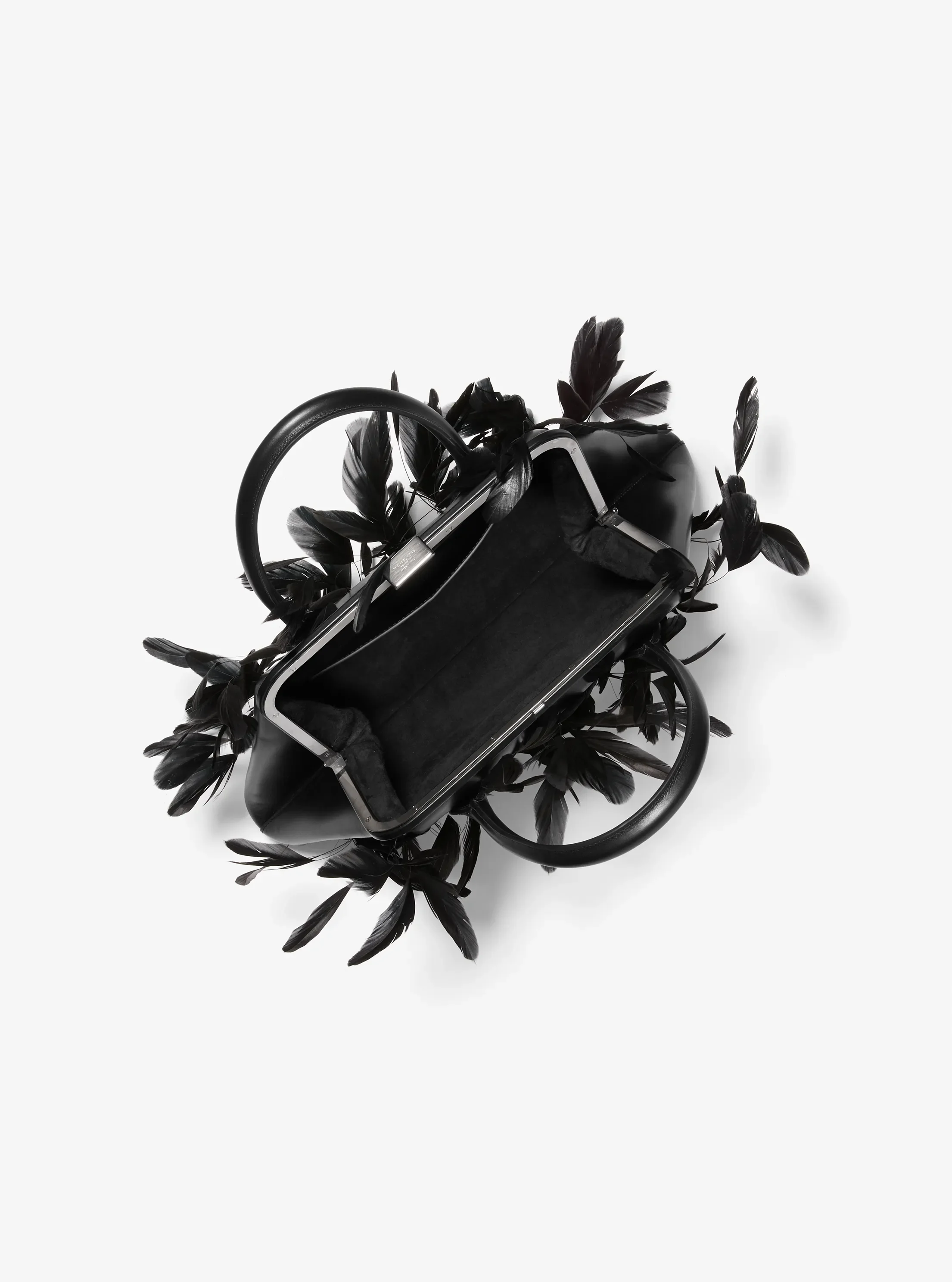 Женские сумки Michael Kors Sofia Large Hand-Embroidered Feather Leather Frame Satchel — фото 2