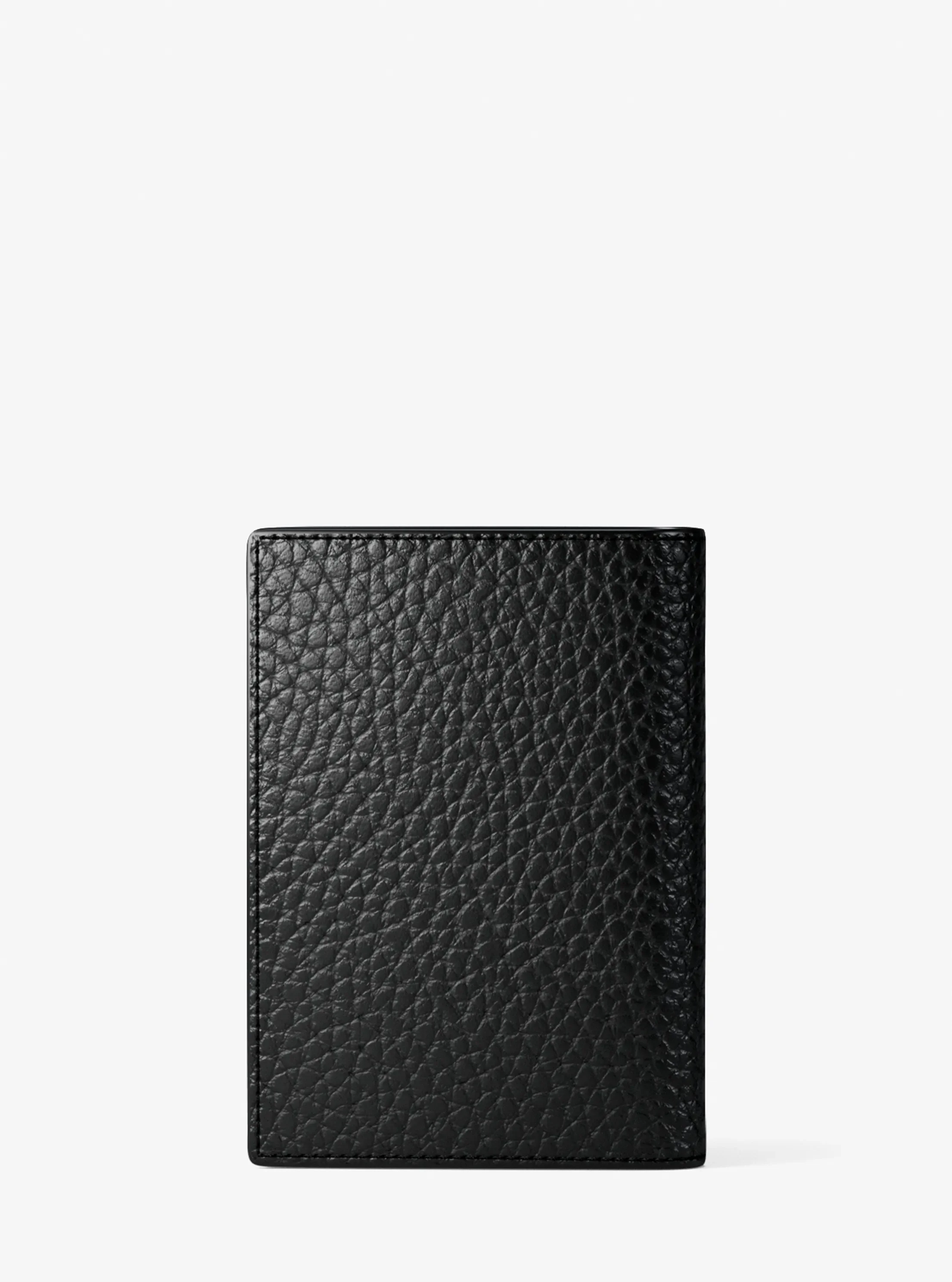 Кошелёк Michael Kors Cooper Pebbled Leather Bi-Fold Card Case, цвет: Чёрный — фото 3