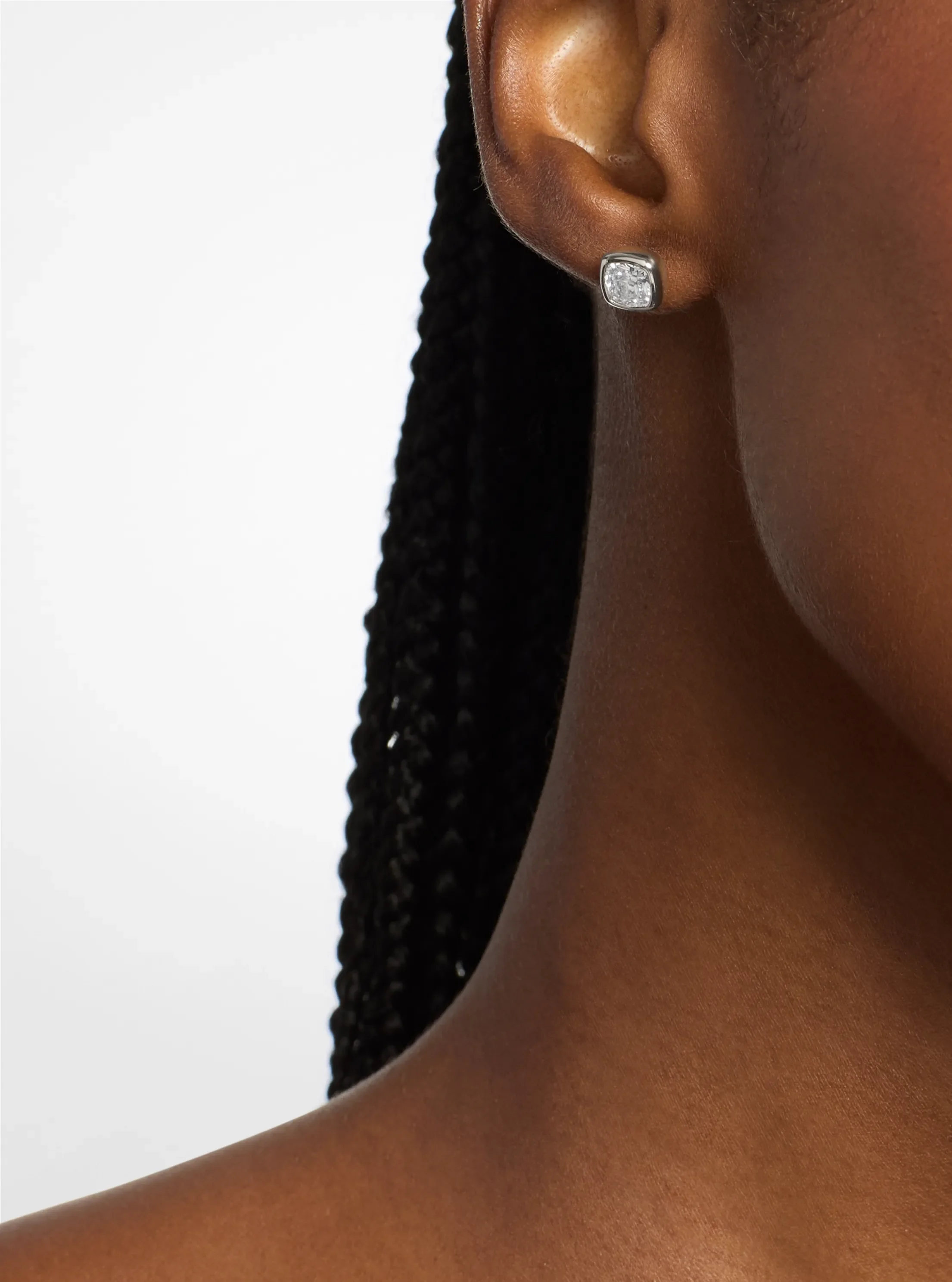Женские серьги Michael Kors Cushion Cut Cubic Zirconia, цвет: Серебряный — фото 3