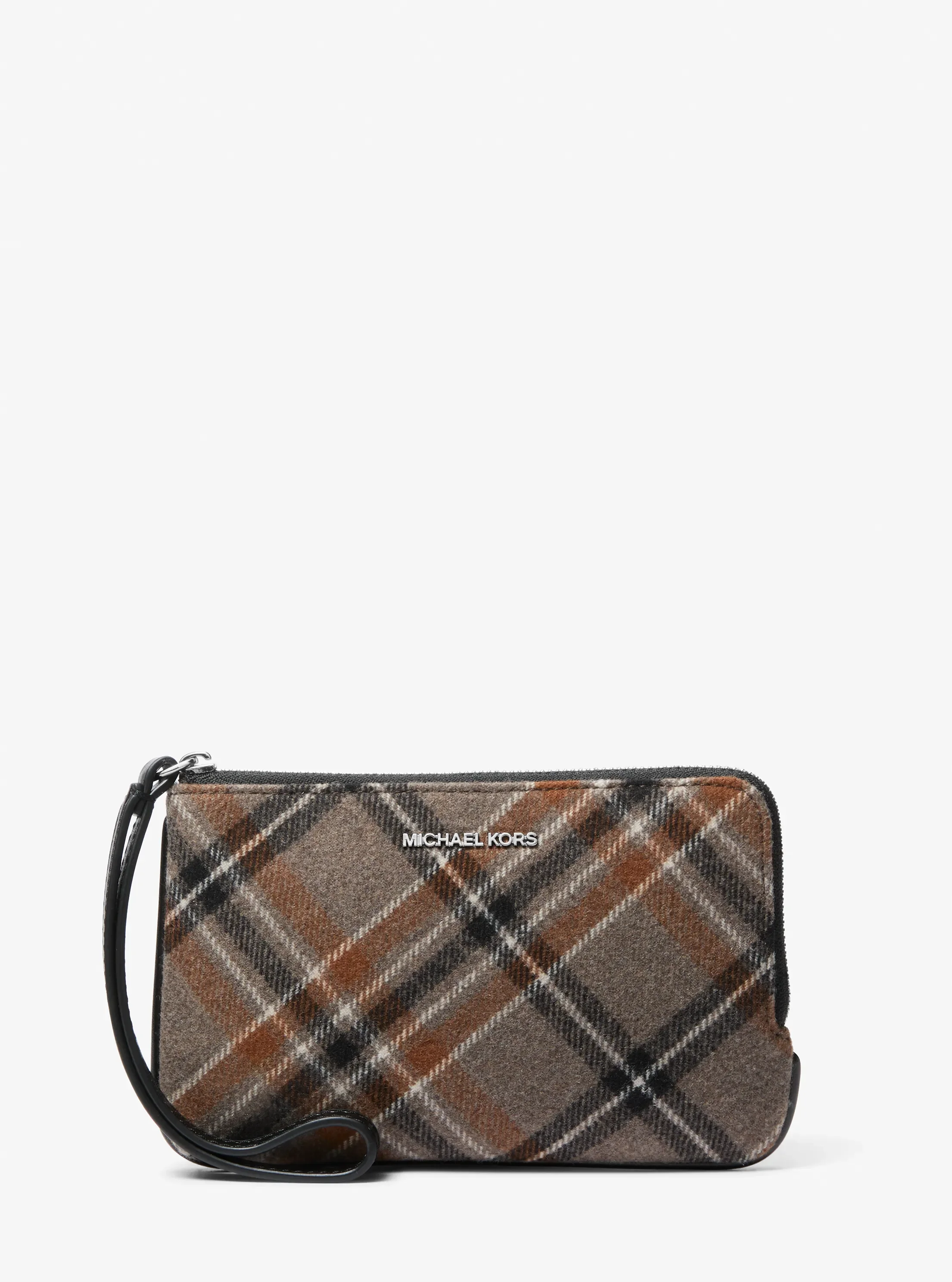 Сумки Michael Kors Jet Set Travel Plaid Print Wool Wristlet