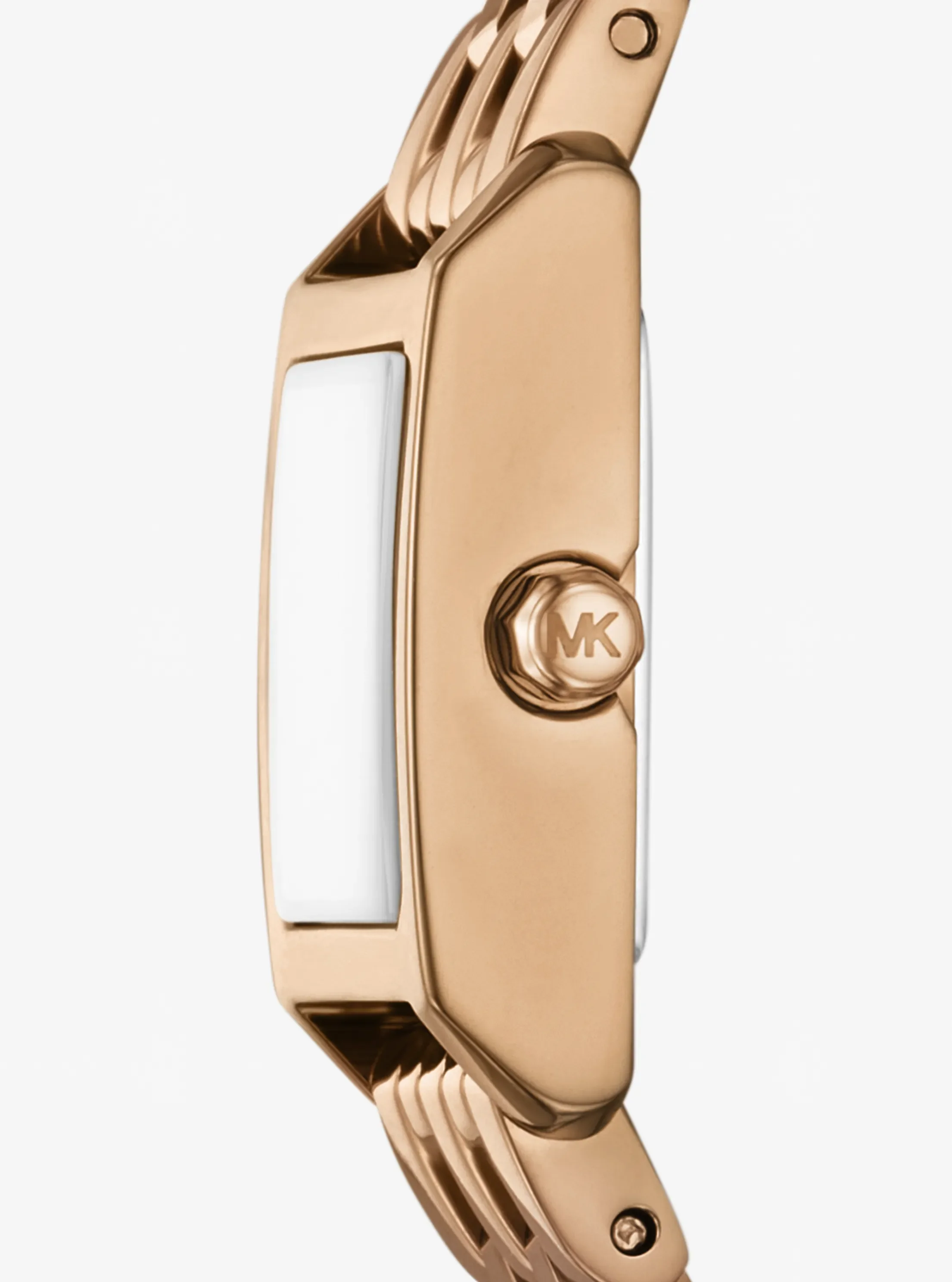 Женские часы Michael Kors Micro Georgie Beige Gold-Tone Watch — фото 2