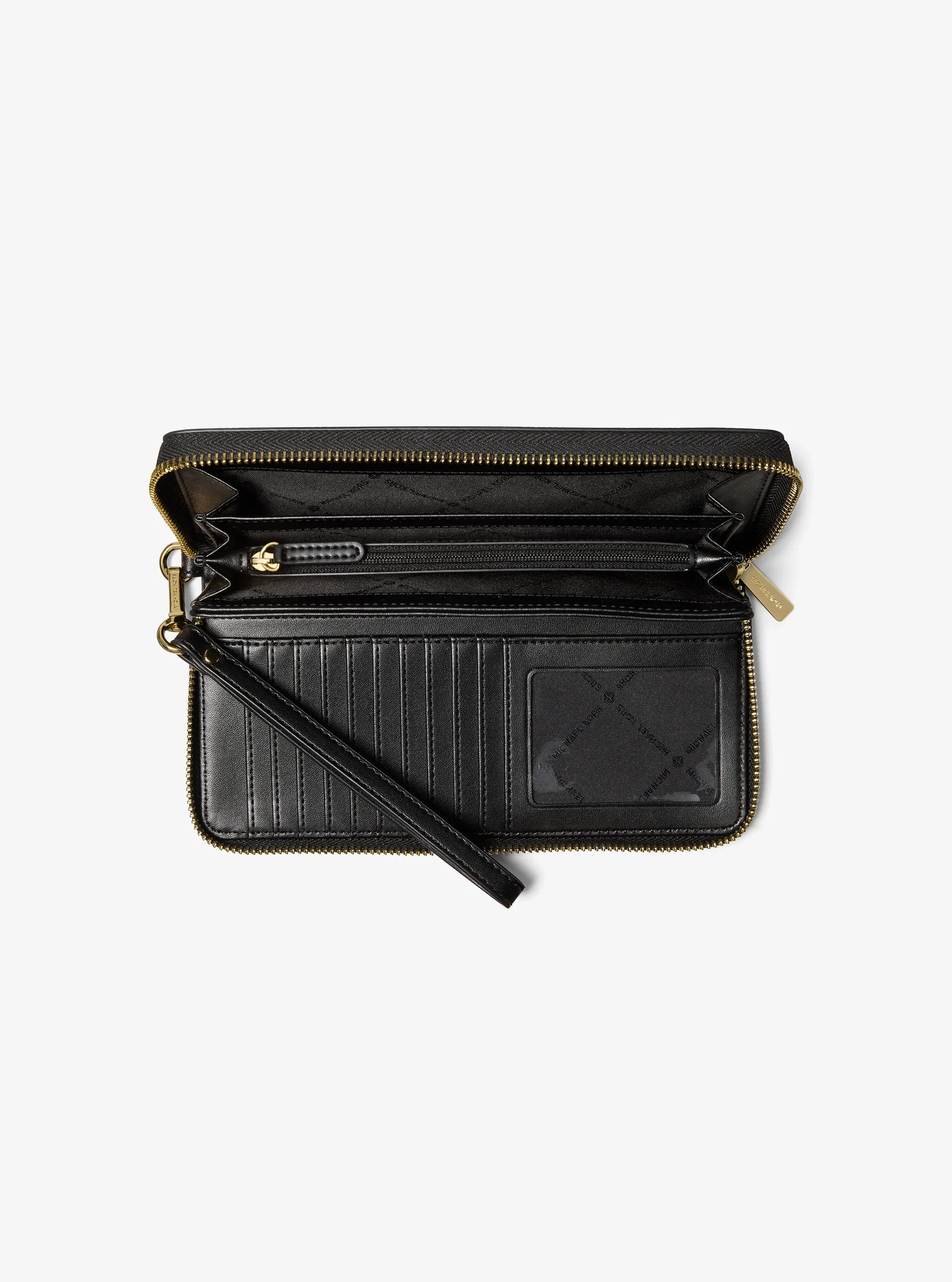 Michael Kors Jet Set Travel Houndstooth Print Continental Wristlet — фото 2