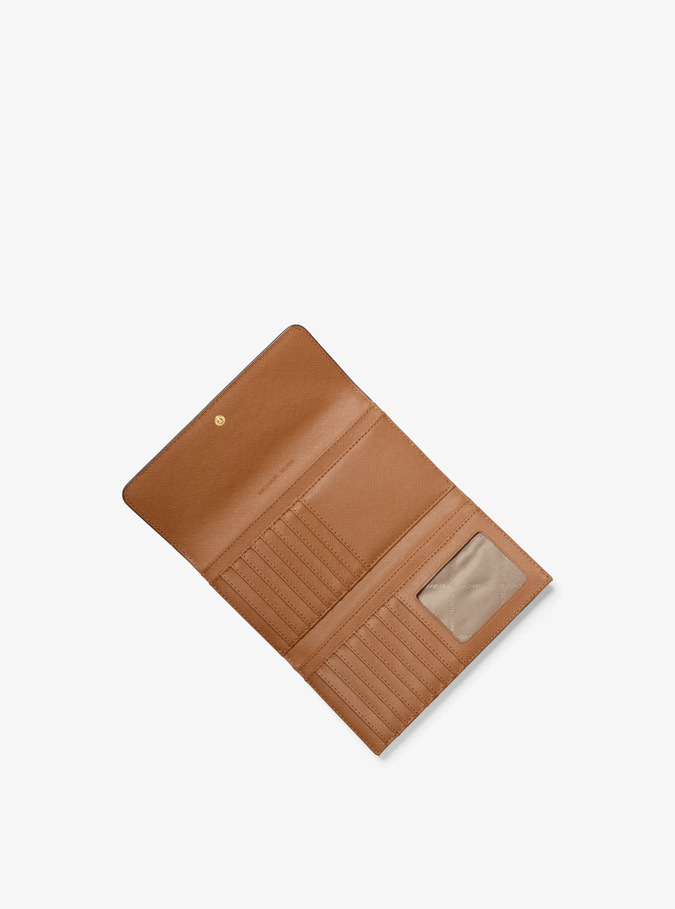 Кошельки Michael Kors Jet Set Travel Crossgrain Leather Tri-Fold Wallet — фото 2