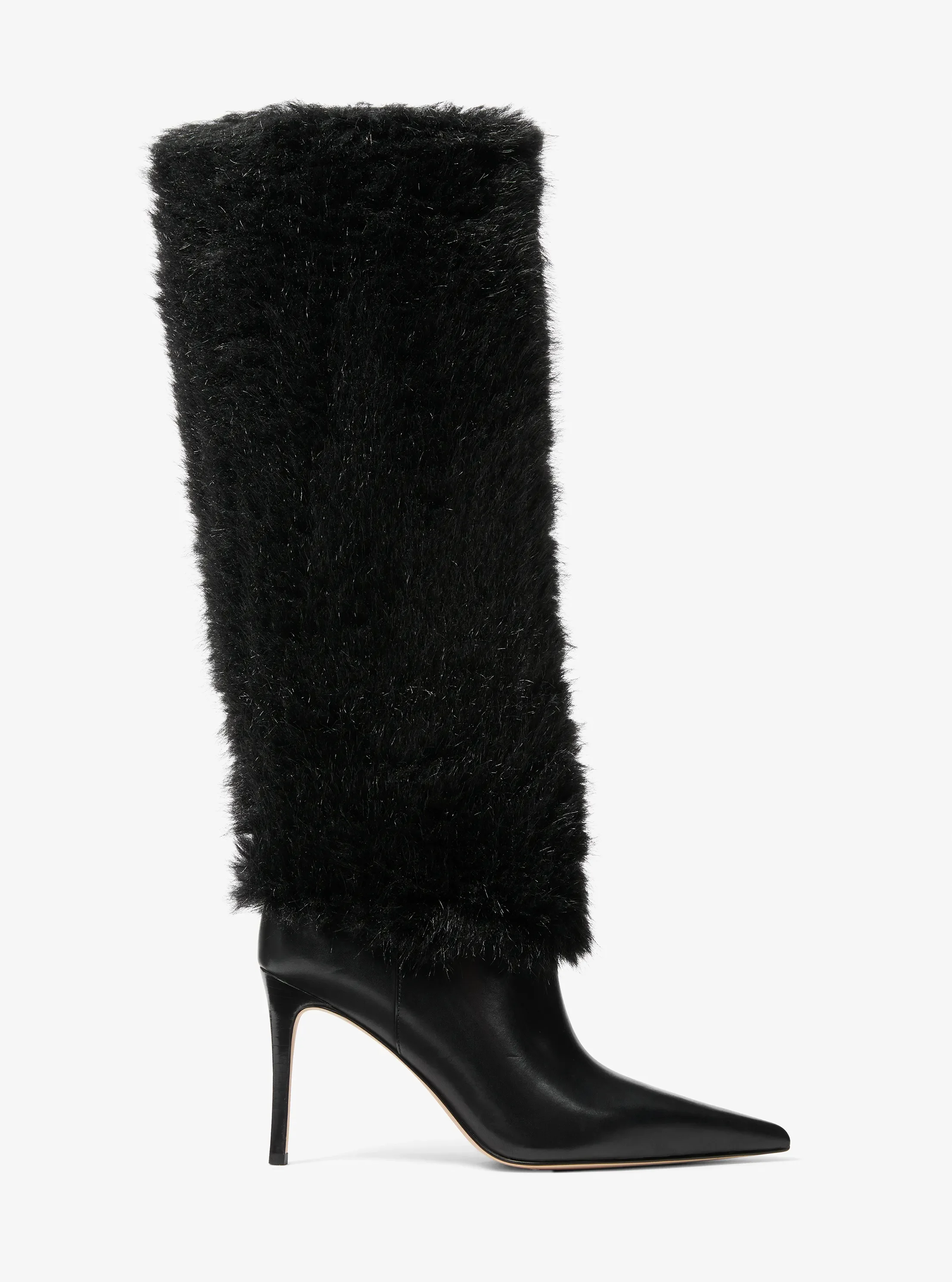 Женские ботинки Michael Kors Dawn Faux Fur Boot, цвет: Чёрный — фото 2