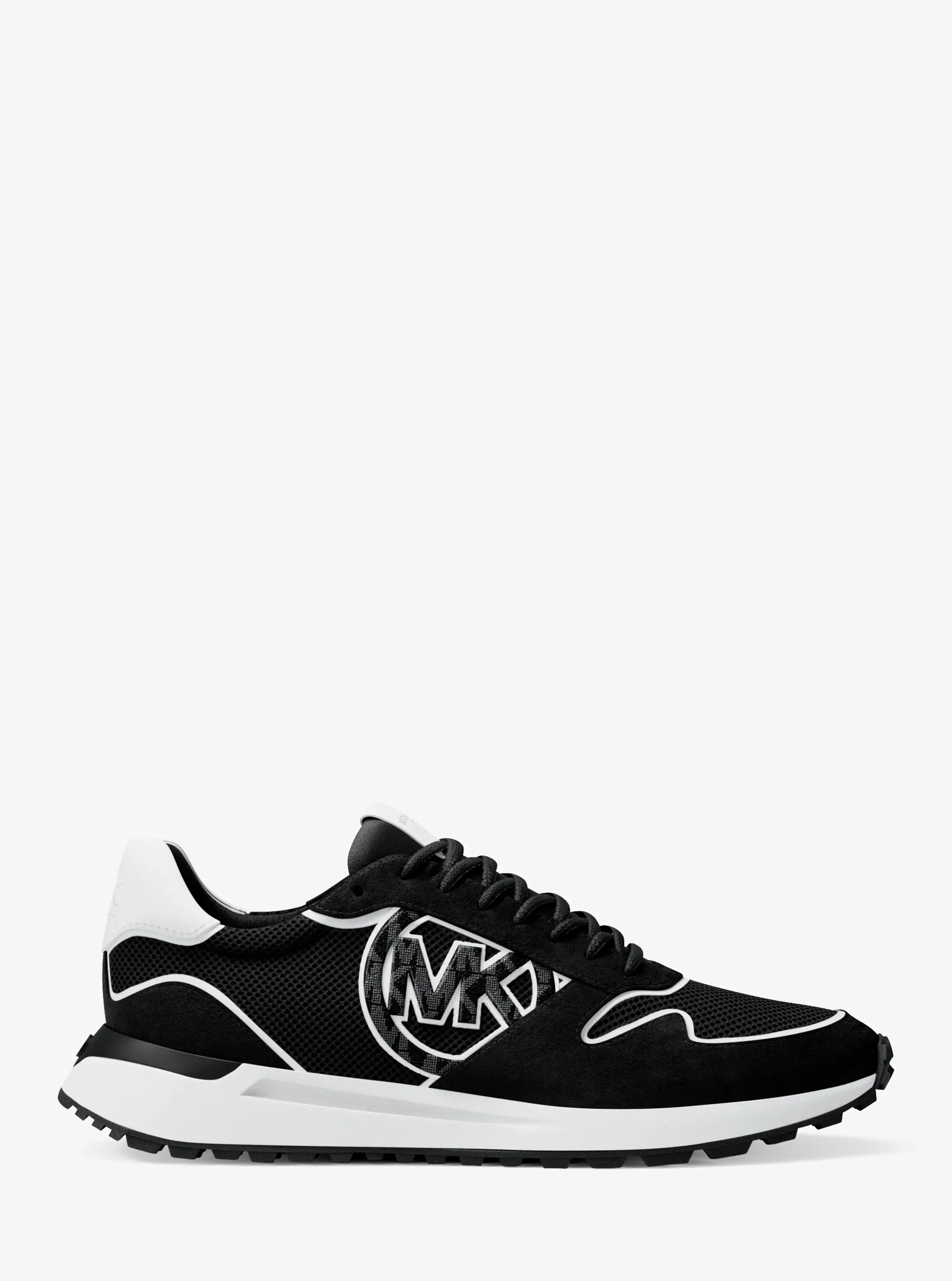 Кроссовки Michael Kors Dax Mixed-Media Trainer, цвет: Чёрный — фото 2