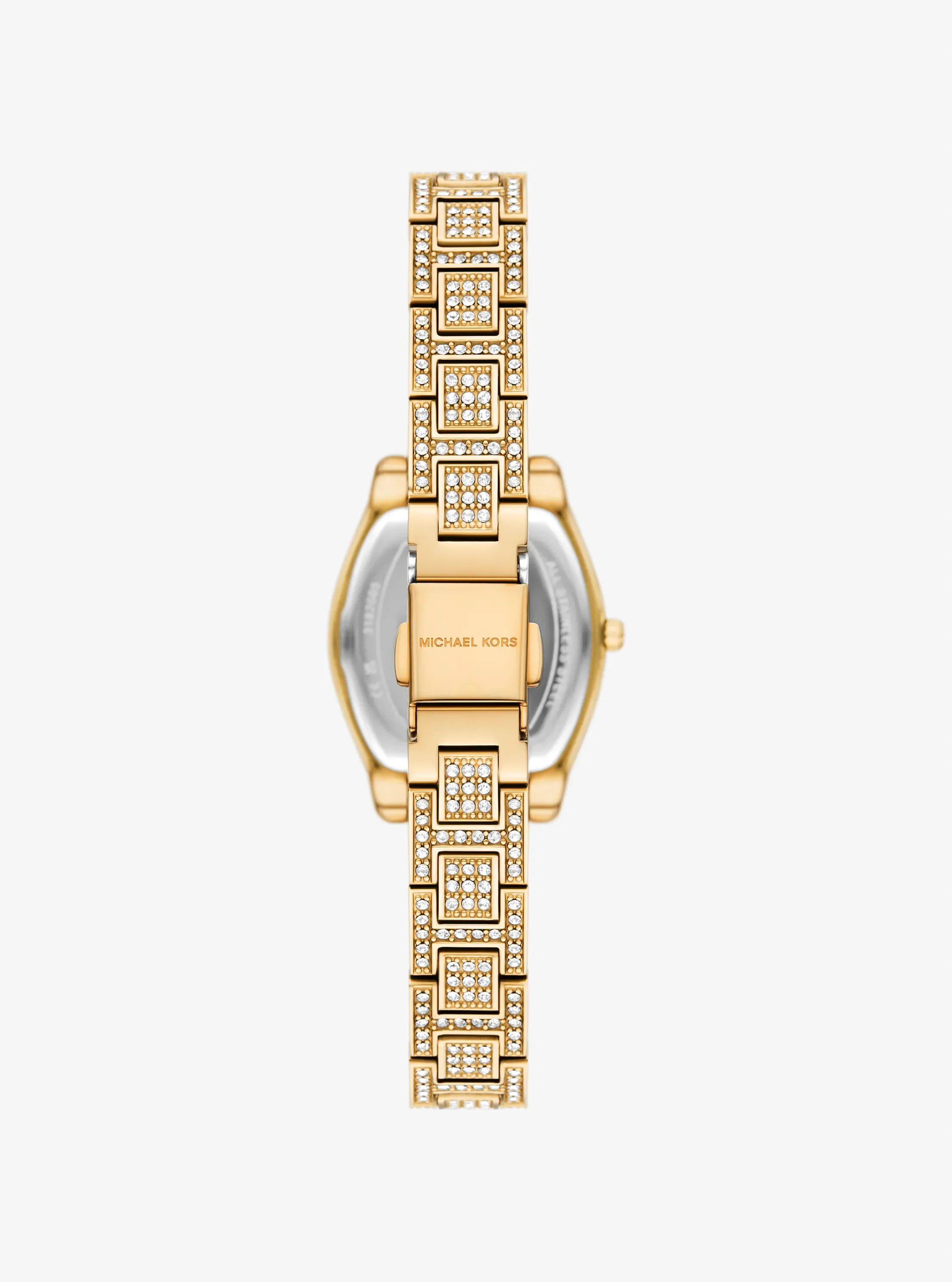 Женские часы Michael Kors Petite Chelsea Pavé Gold-Tone Watch, цвет: Золотой — фото 3
