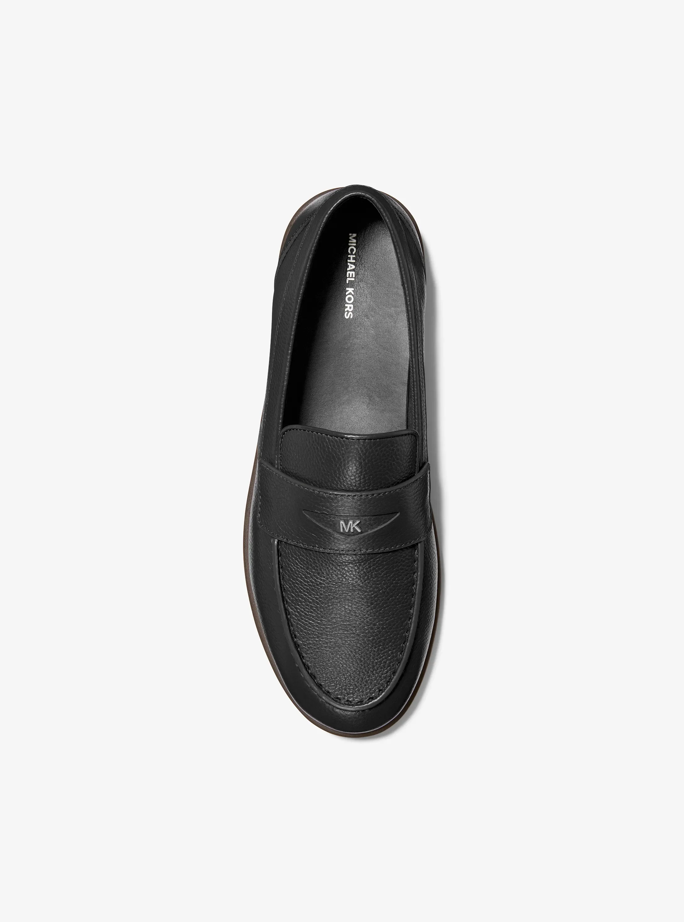 Мужские туфли Michael Kors Wesley Pebbled Leather Loafer, цвет: Чёрный — фото 3