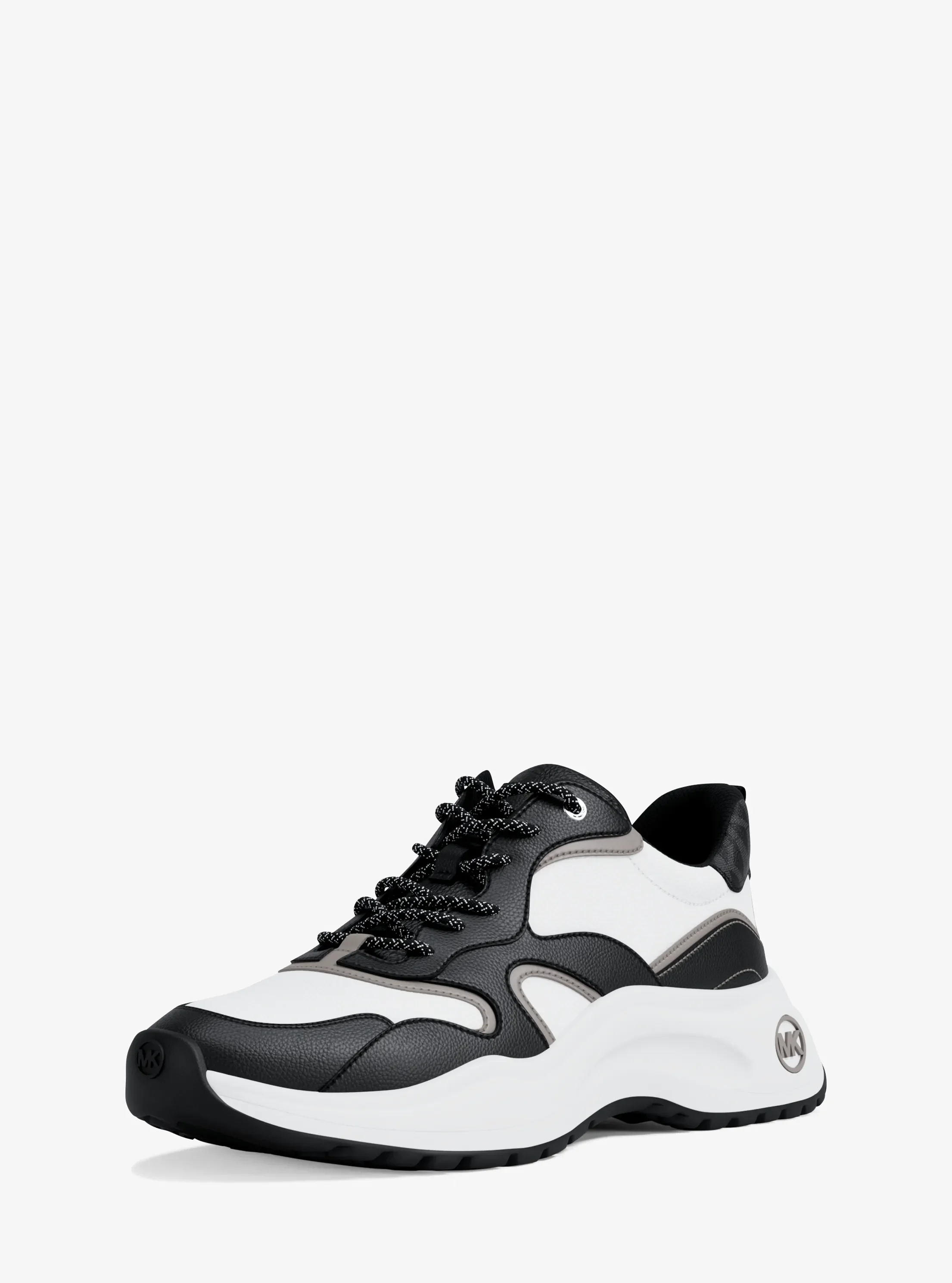 Кроссовки Michael Kors Levie Mixed-Media Trainer, цвет: Чёрный — фото 7