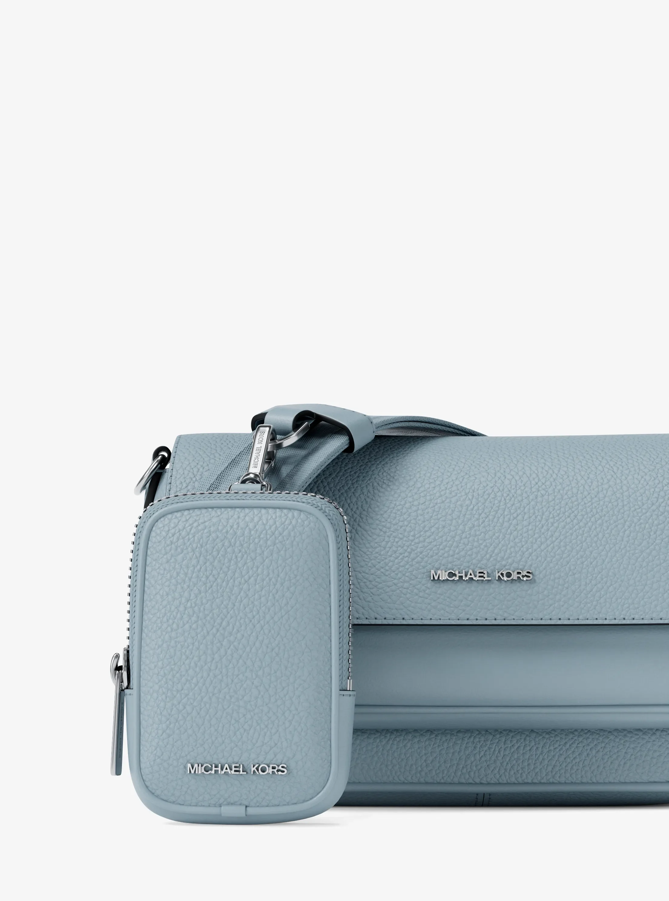 Сумки Michael Kors Jet Set Travel Small Pebbled Leather Crossbody With Pouch — фото 6