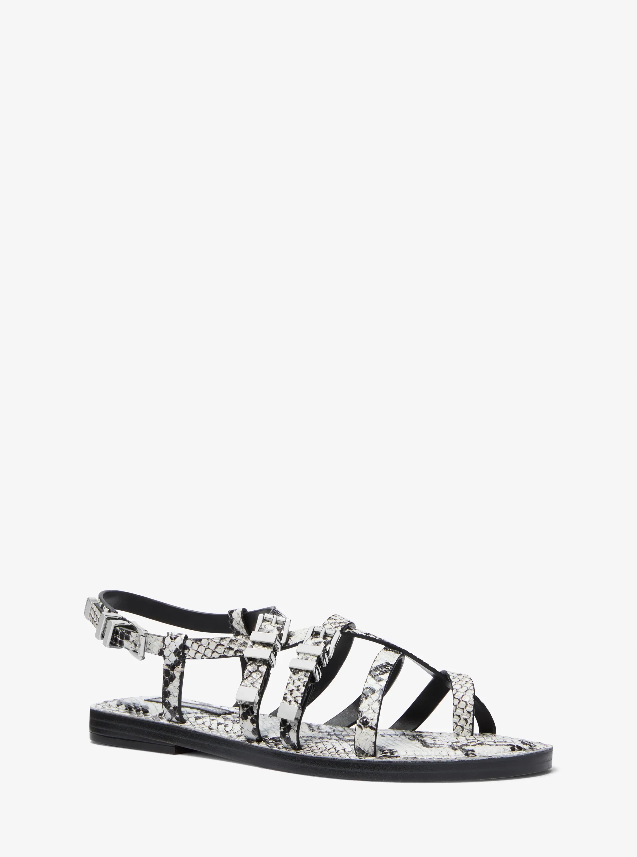 Сандалии Michael Kors Darrington Snake Embossed Leather Sandal