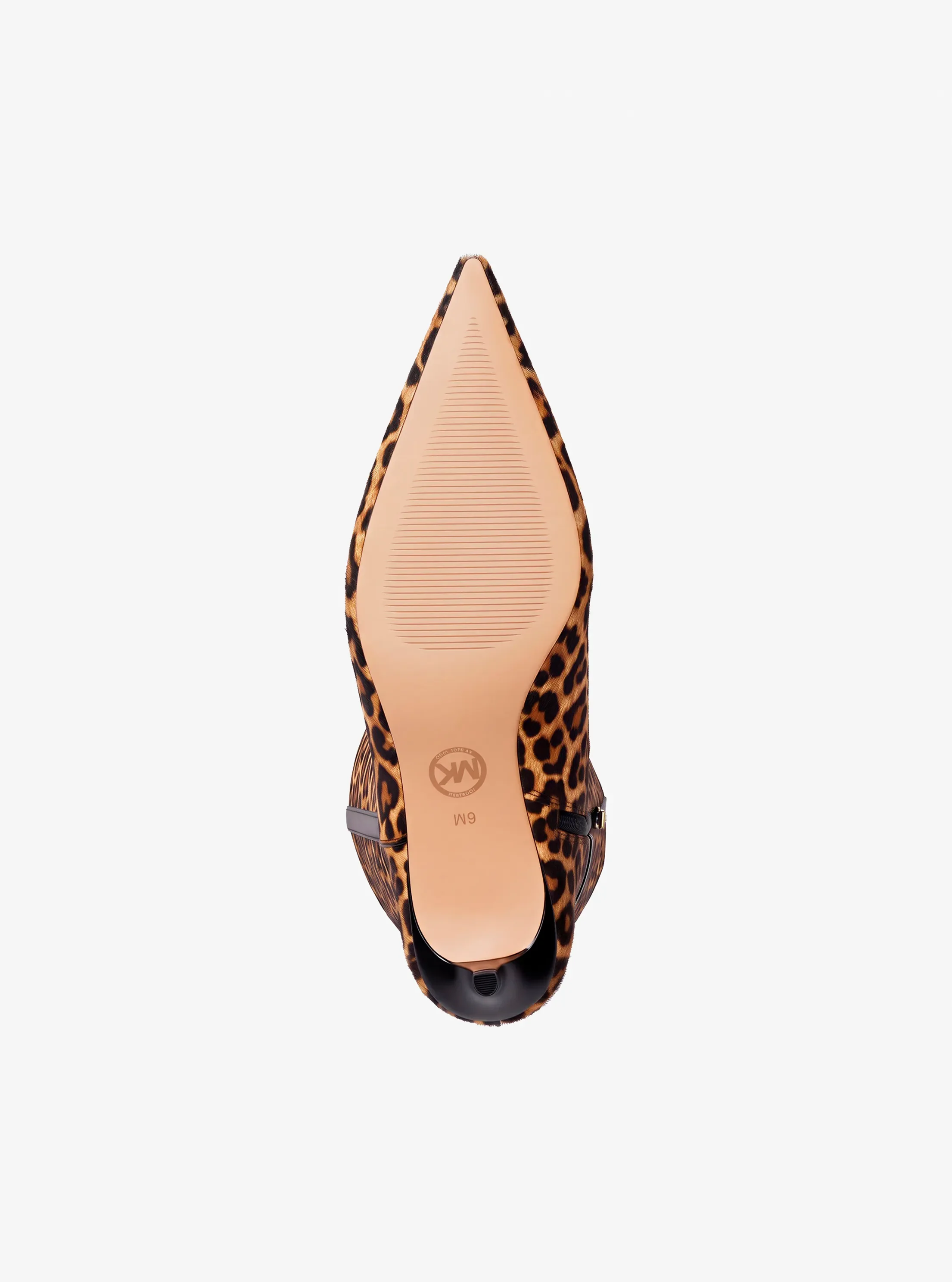 Ботинки Michael Kors Nalia Leopard Print Calf Hair Kitten Heel Boot, цвет: Верблюжий — фото 6