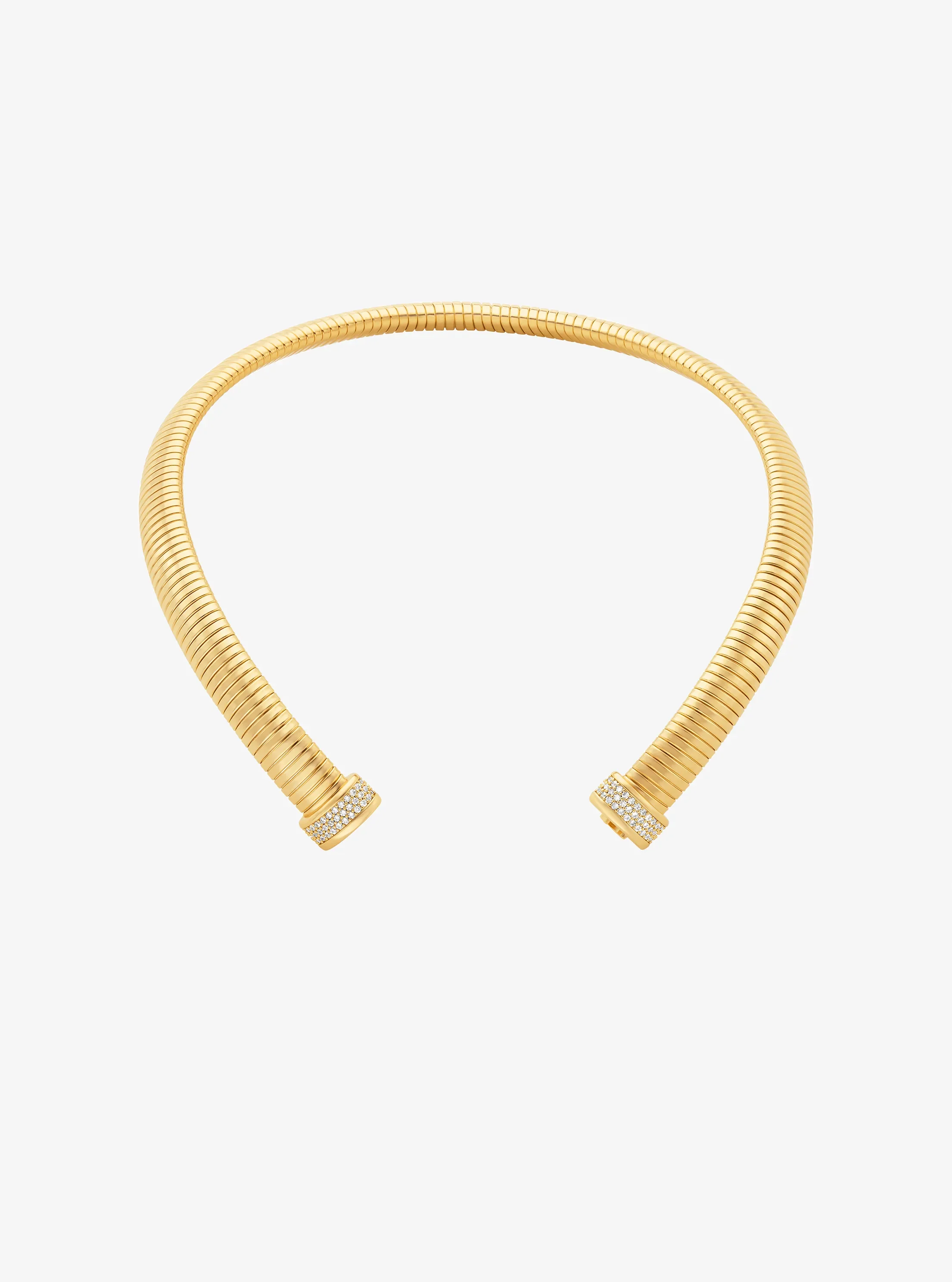 Женское колье Michael Kors Precious Metal-Plated Brass Pavé Collar, цвет: Золотой — фото 2