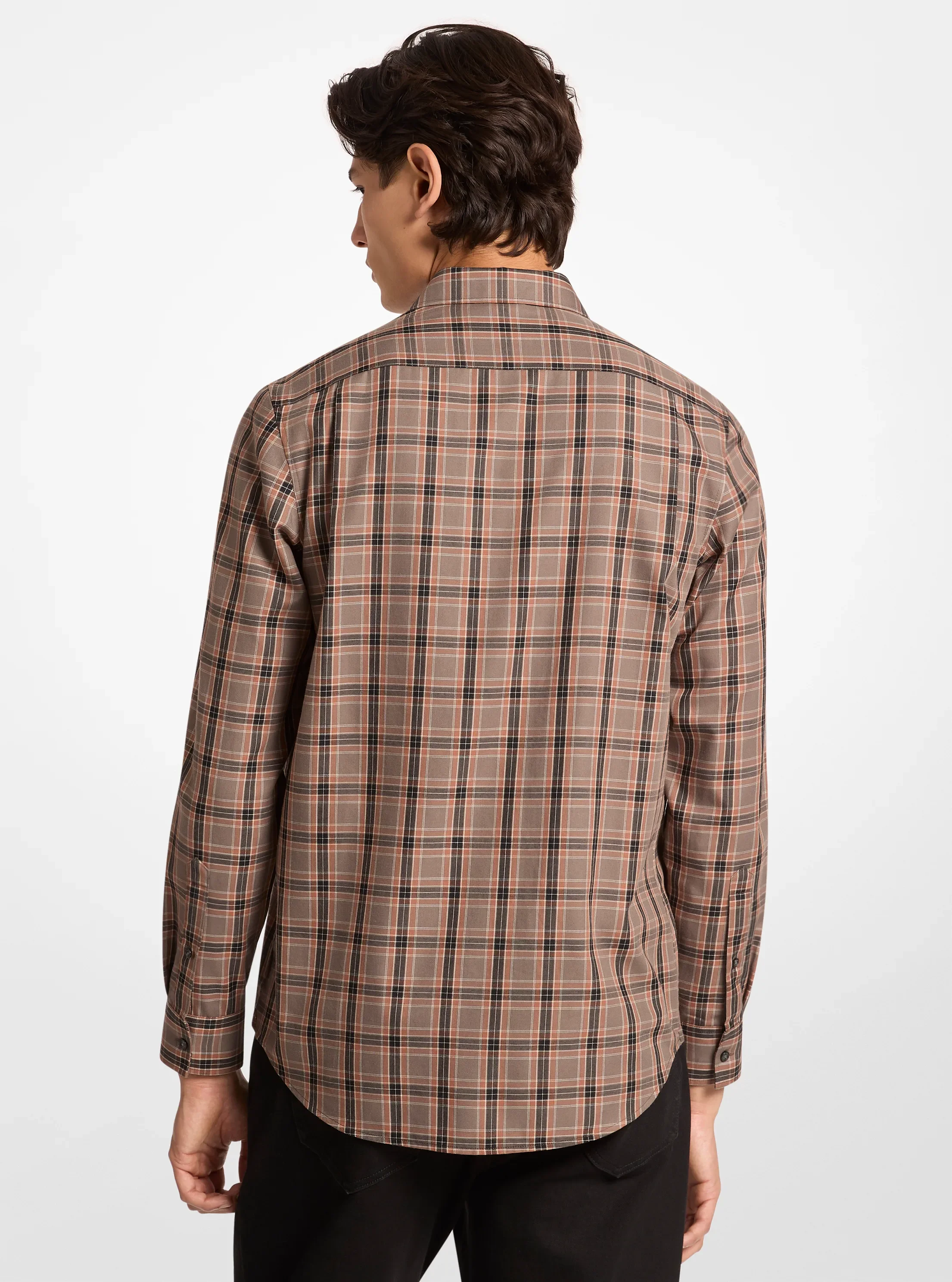 Рубашка Michael Kors Plaid Cotton, цвет: Серо-бежевый — фото 2