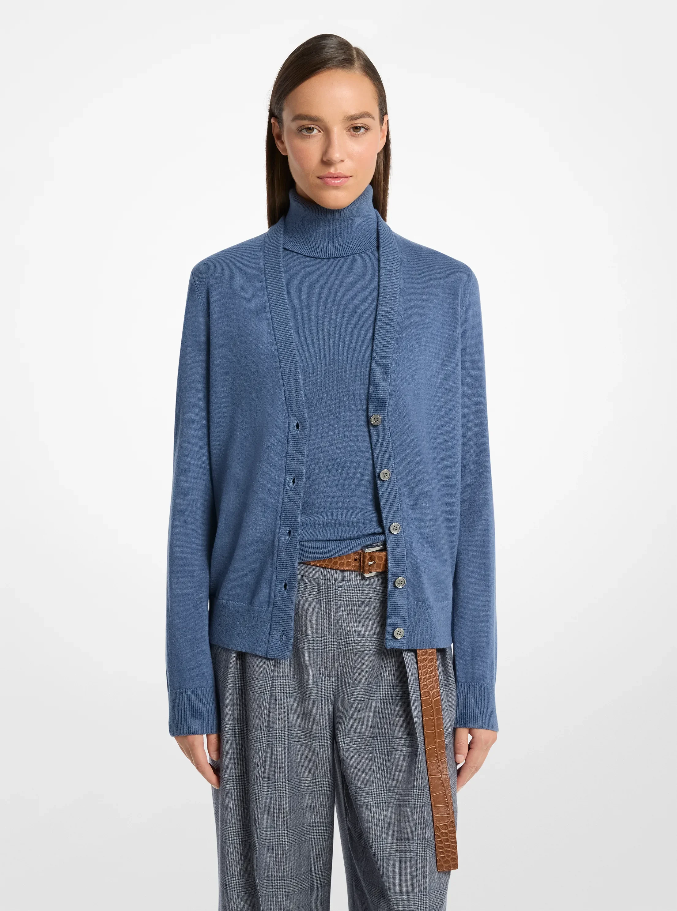 Кардиган Michael Kors Cashmere, цвет: Стальной