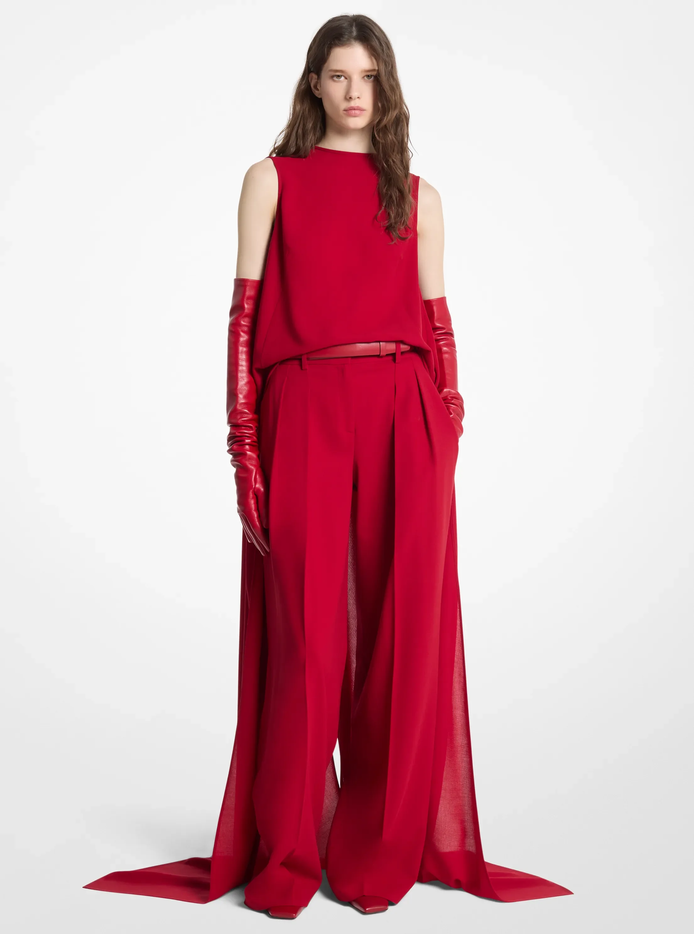 Michael Kors Wool Crepe Opera Blouse