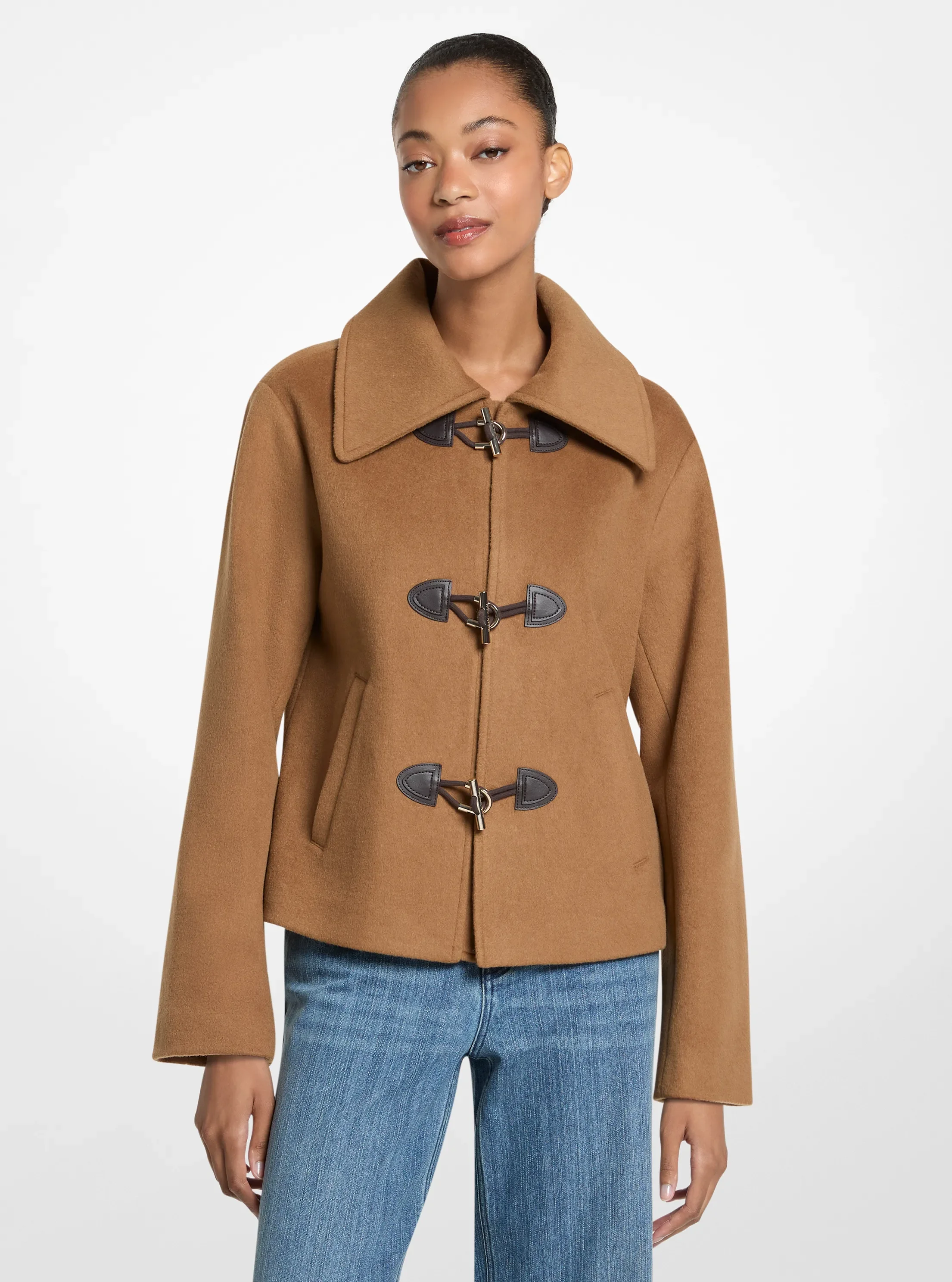 Куртка Michael Kors Wool Blend Toggle, цвет: Тёмный верблюжий
