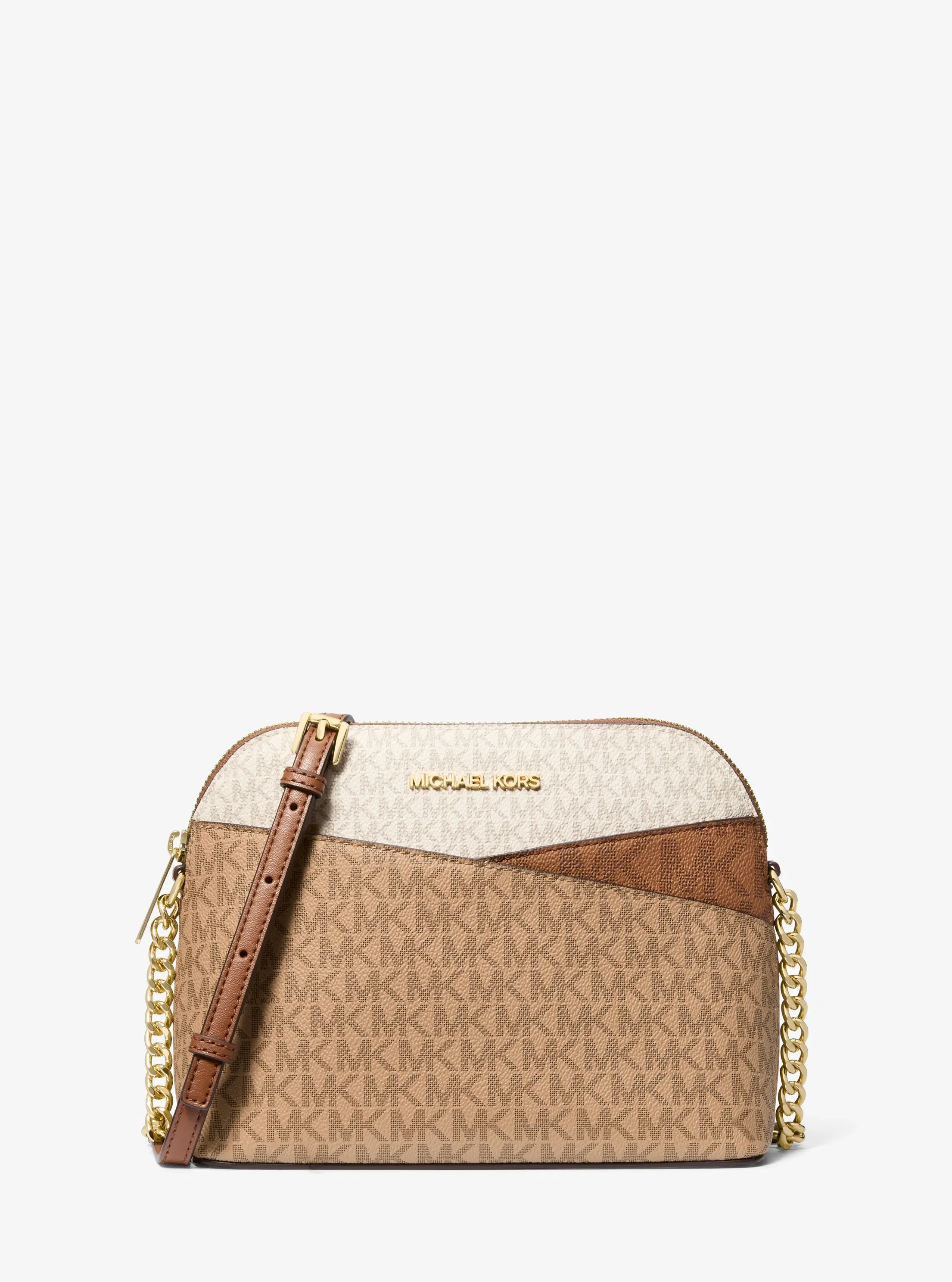 Сумки Michael Kors Jet Set Travel Medium Color-Block Signature Logo Crossbody